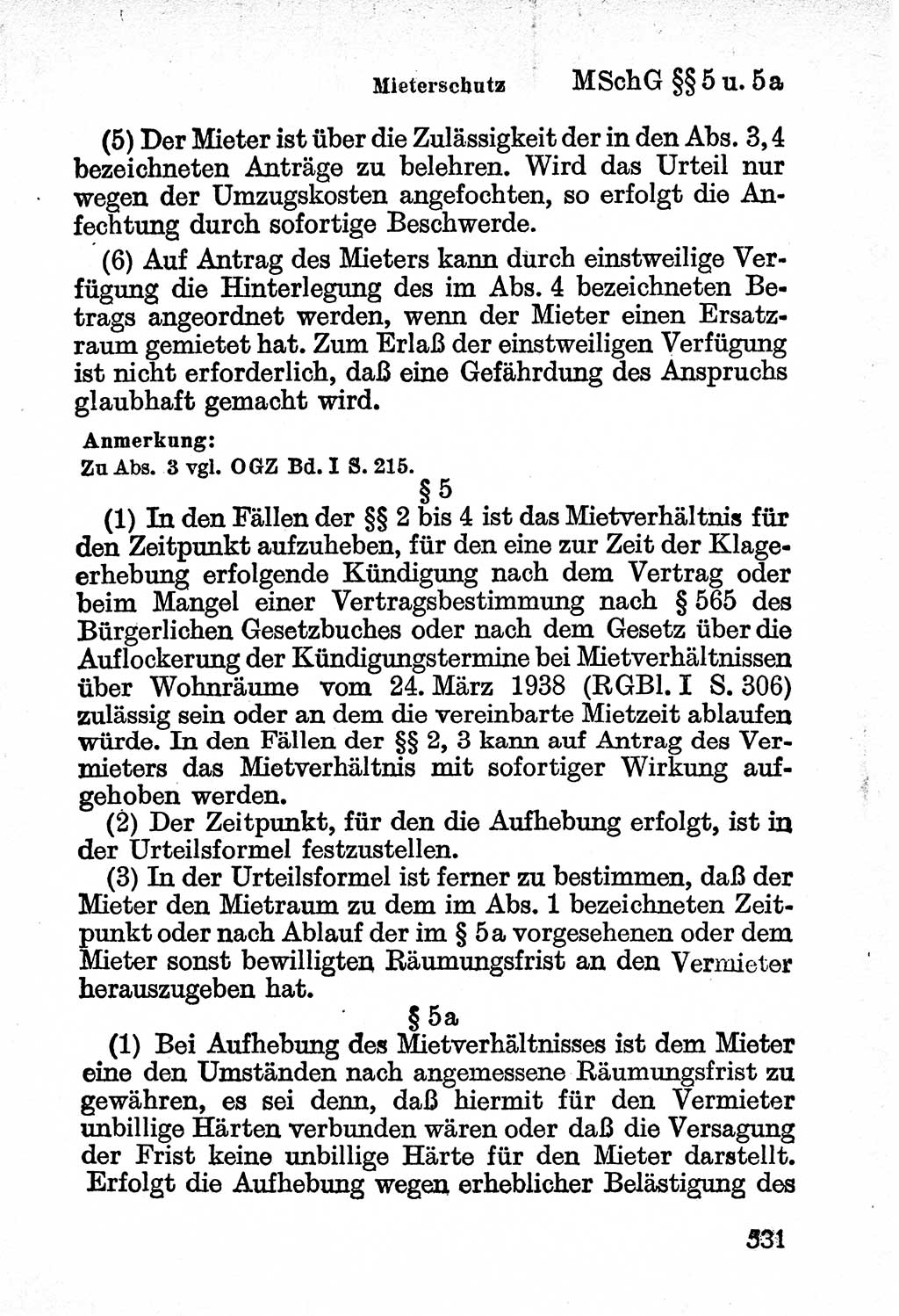 Bürgerliches Gesetzbuch (BGB) nebst wichtigen Nebengesetzen [Deutsche Demokratische Republik (DDR)] 1956, Seite 531 (BGB Nebenges. DDR 1956, S. 531)