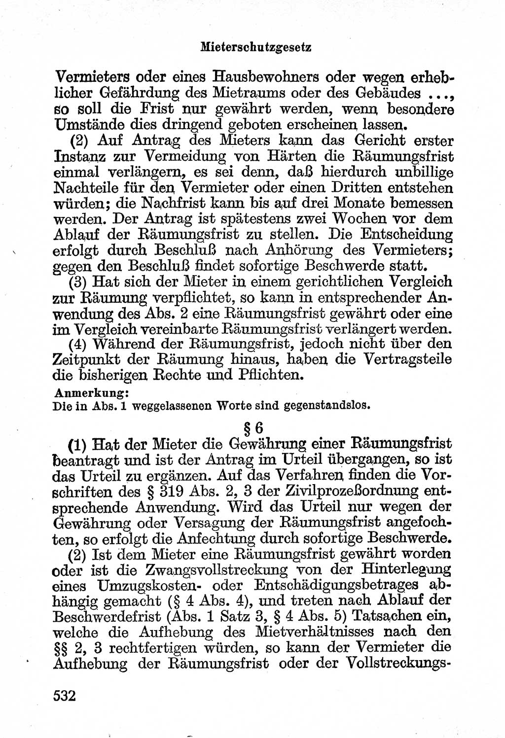 Bürgerliches Gesetzbuch (BGB) nebst wichtigen Nebengesetzen [Deutsche Demokratische Republik (DDR)] 1956, Seite 532 (BGB Nebenges. DDR 1956, S. 532)