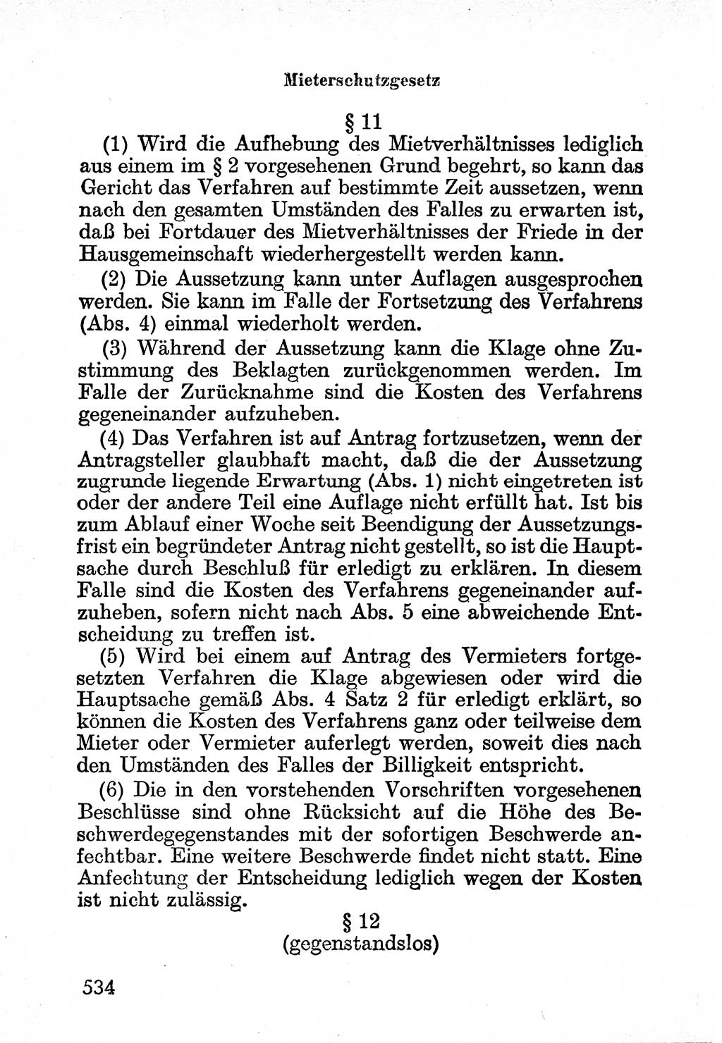 Bürgerliches Gesetzbuch (BGB) nebst wichtigen Nebengesetzen [Deutsche Demokratische Republik (DDR)] 1956, Seite 534 (BGB Nebenges. DDR 1956, S. 534)