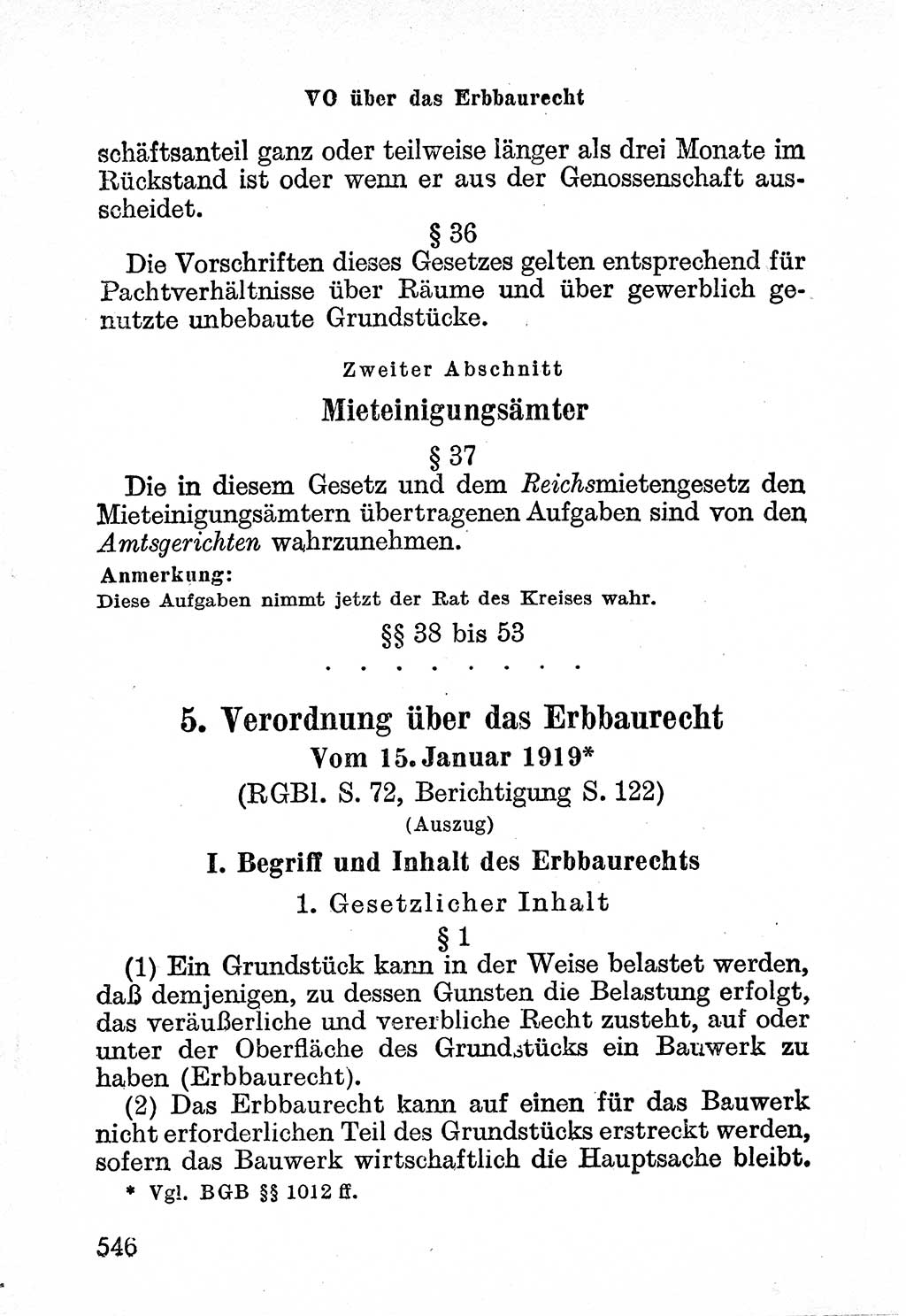 Bürgerliches Gesetzbuch (BGB) nebst wichtigen Nebengesetzen [Deutsche Demokratische Republik (DDR)] 1956, Seite 546 (BGB Nebenges. DDR 1956, S. 546)