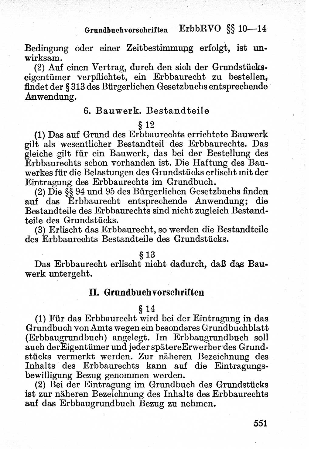 Bürgerliches Gesetzbuch (BGB) nebst wichtigen Nebengesetzen [Deutsche Demokratische Republik (DDR)] 1956, Seite 551 (BGB Nebenges. DDR 1956, S. 551)