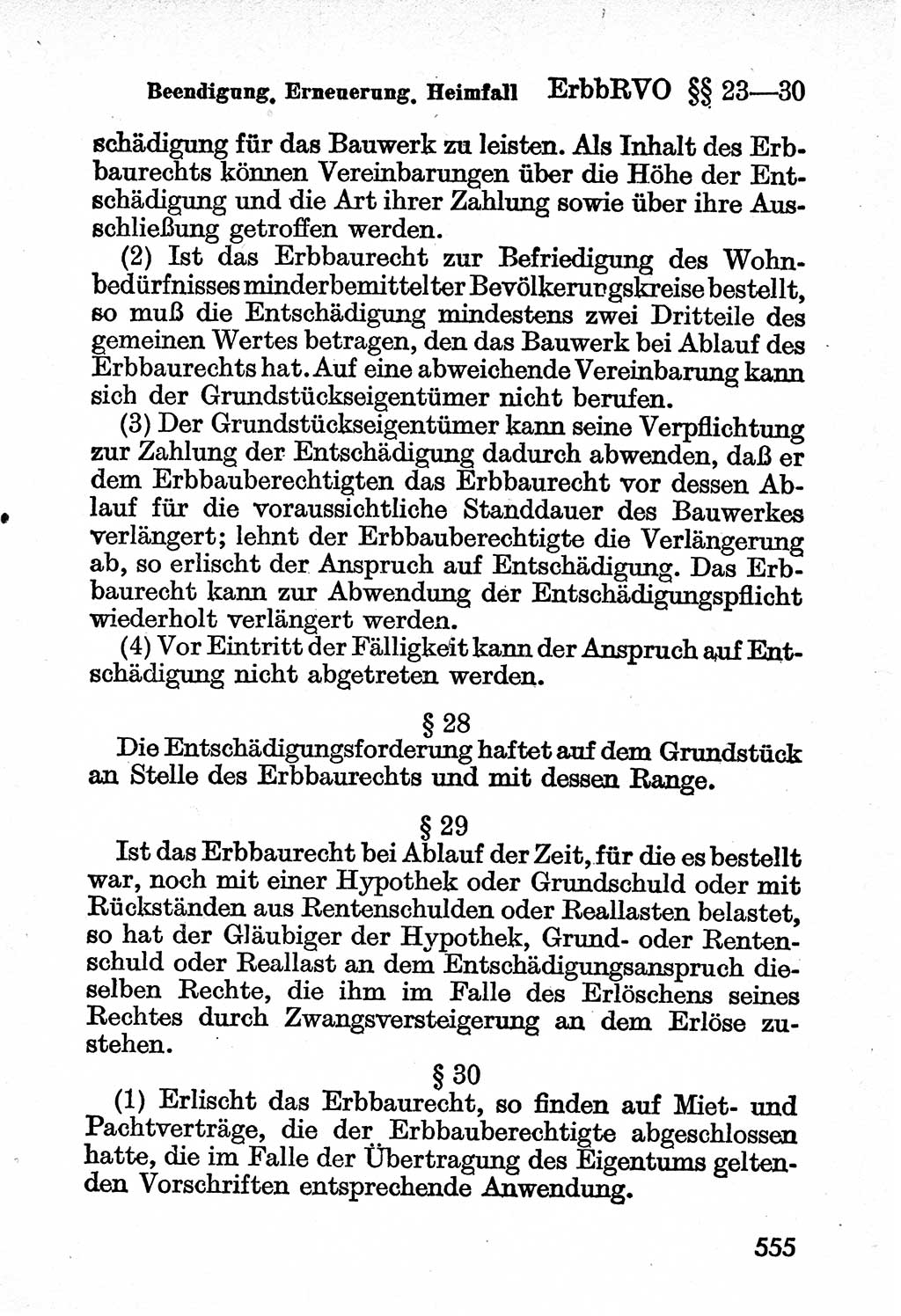 Bürgerliches Gesetzbuch (BGB) nebst wichtigen Nebengesetzen [Deutsche Demokratische Republik (DDR)] 1956, Seite 555 (BGB Nebenges. DDR 1956, S. 555)