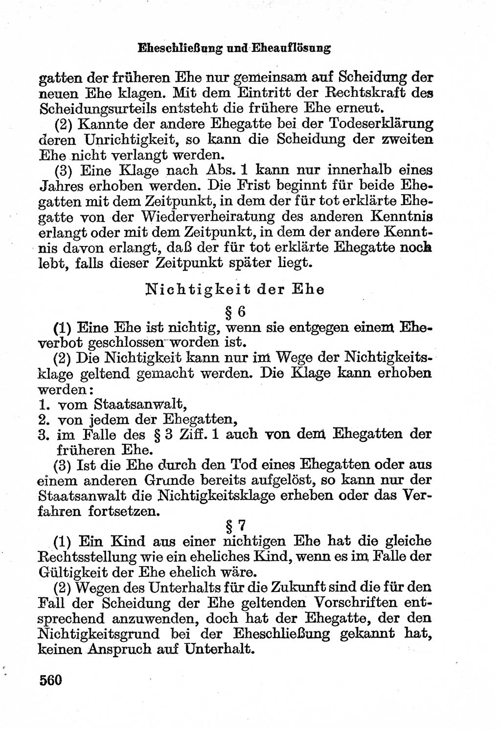 Bürgerliches Gesetzbuch (BGB) nebst wichtigen Nebengesetzen [Deutsche Demokratische Republik (DDR)] 1956, Seite 560 (BGB Nebenges. DDR 1956, S. 560)