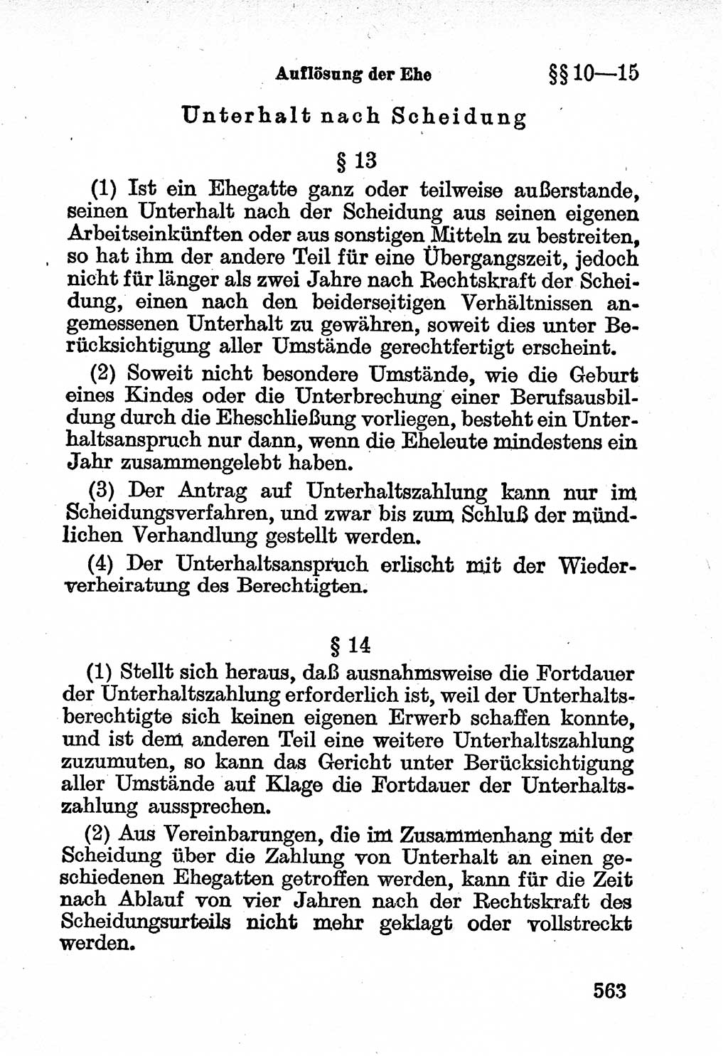 Bürgerliches Gesetzbuch (BGB) nebst wichtigen Nebengesetzen [Deutsche Demokratische Republik (DDR)] 1956, Seite 563 (BGB Nebenges. DDR 1956, S. 563)