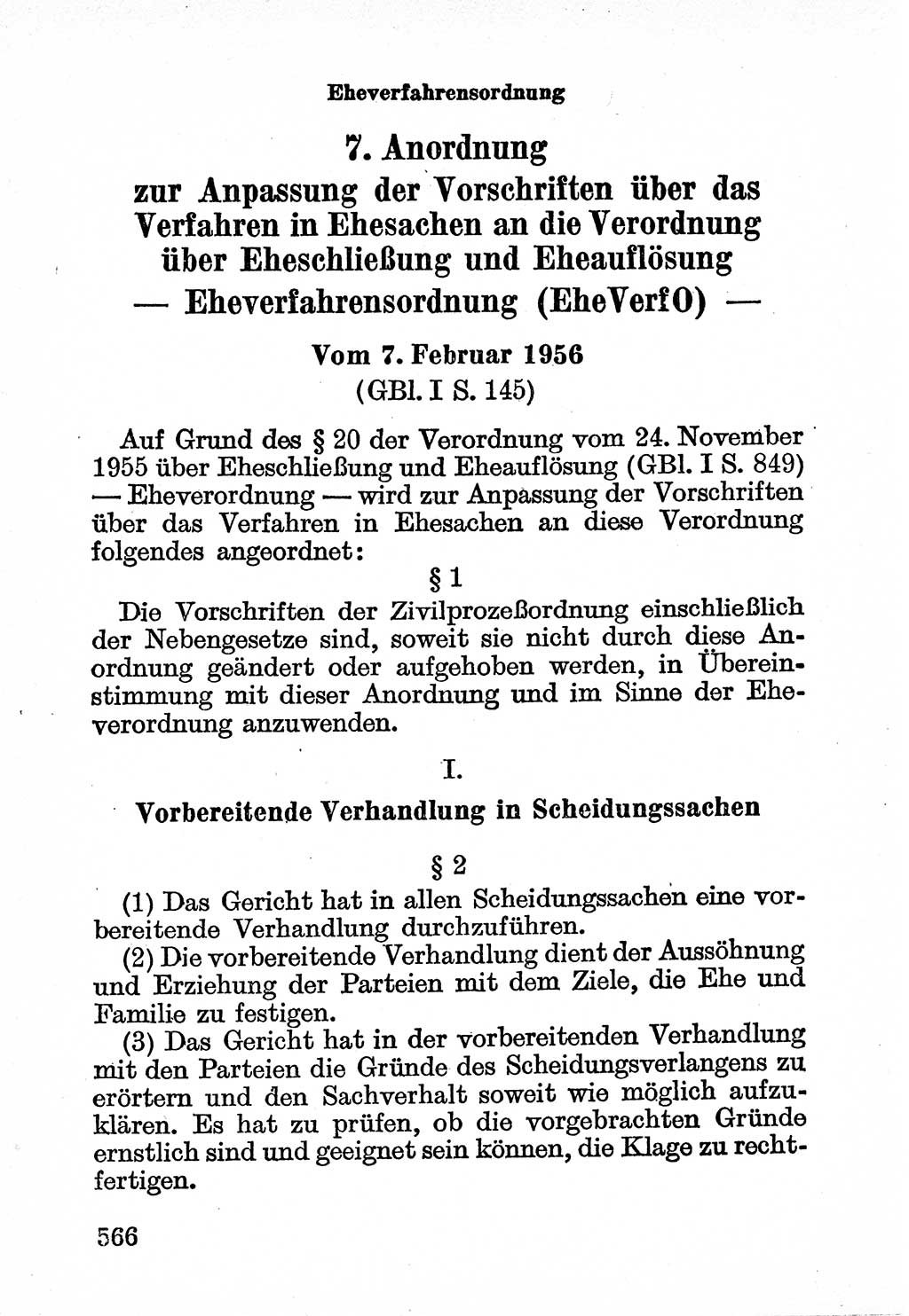 Bürgerliches Gesetzbuch (BGB) nebst wichtigen Nebengesetzen [Deutsche Demokratische Republik (DDR)] 1956, Seite 566 (BGB Nebenges. DDR 1956, S. 566)