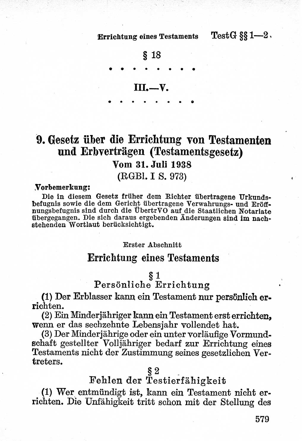 Bürgerliches Gesetzbuch (BGB) nebst wichtigen Nebengesetzen [Deutsche Demokratische Republik (DDR)] 1956, Seite 579 (BGB Nebenges. DDR 1956, S. 579)