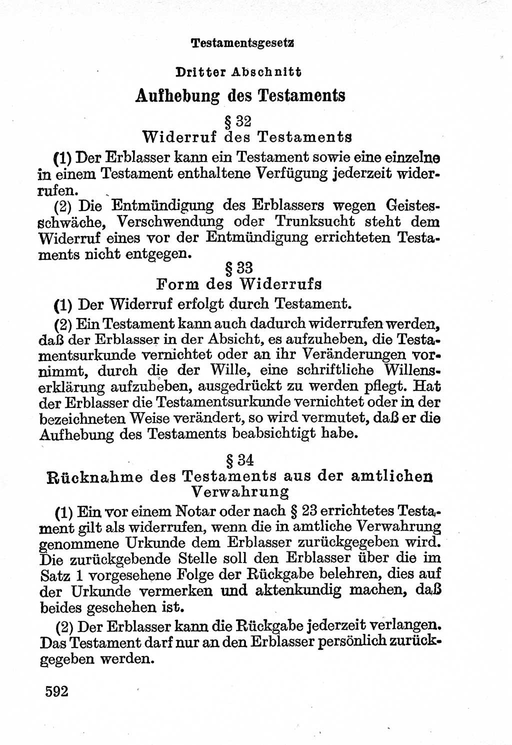 Bürgerliches Gesetzbuch (BGB) nebst wichtigen Nebengesetzen [Deutsche Demokratische Republik (DDR)] 1956, Seite 592 (BGB Nebenges. DDR 1956, S. 592)