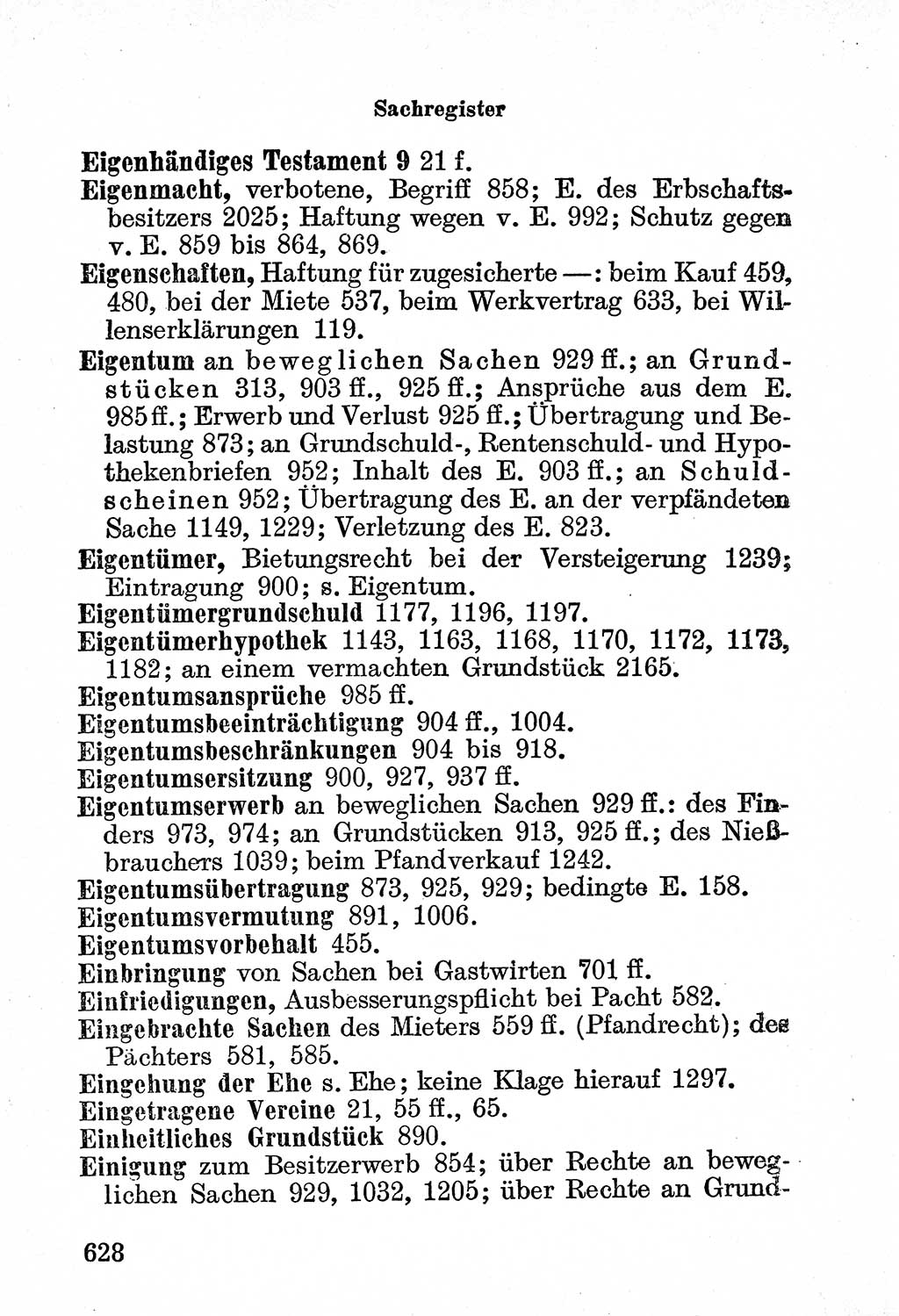 Bürgerliches Gesetzbuch (BGB) nebst wichtigen Nebengesetzen [Deutsche Demokratische Republik (DDR)] 1956, Seite 628 (BGB Nebenges. DDR 1956, S. 628)