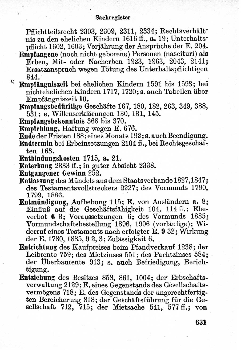 Bürgerliches Gesetzbuch (BGB) nebst wichtigen Nebengesetzen [Deutsche Demokratische Republik (DDR)] 1956, Seite 631 (BGB Nebenges. DDR 1956, S. 631)