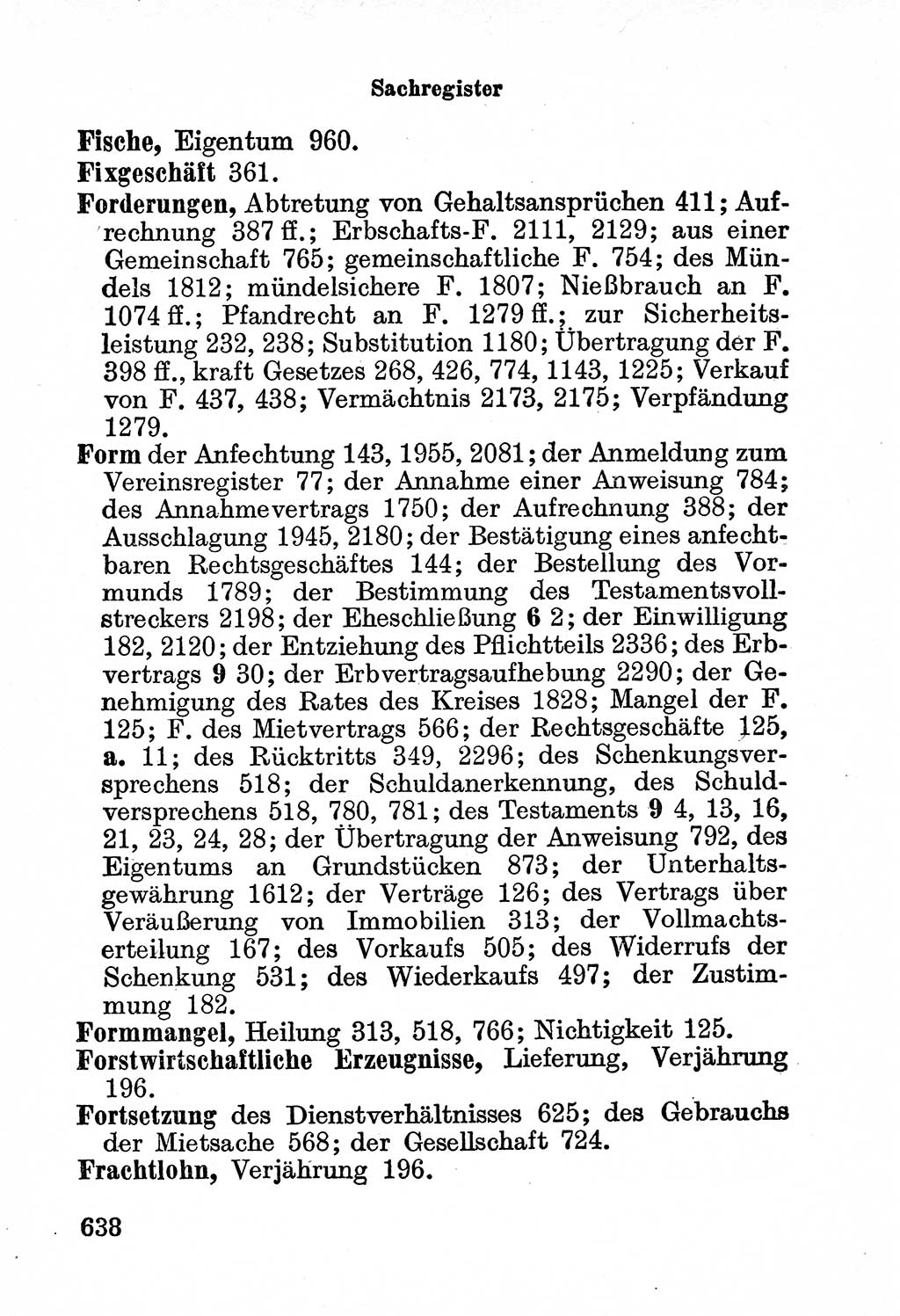 Bürgerliches Gesetzbuch (BGB) nebst wichtigen Nebengesetzen [Deutsche Demokratische Republik (DDR)] 1956, Seite 638 (BGB Nebenges. DDR 1956, S. 638)