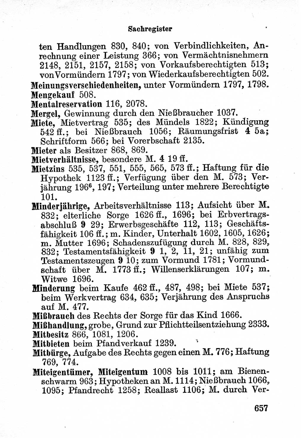 Bürgerliches Gesetzbuch (BGB) nebst wichtigen Nebengesetzen [Deutsche Demokratische Republik (DDR)] 1956, Seite 657 (BGB Nebenges. DDR 1956, S. 657)