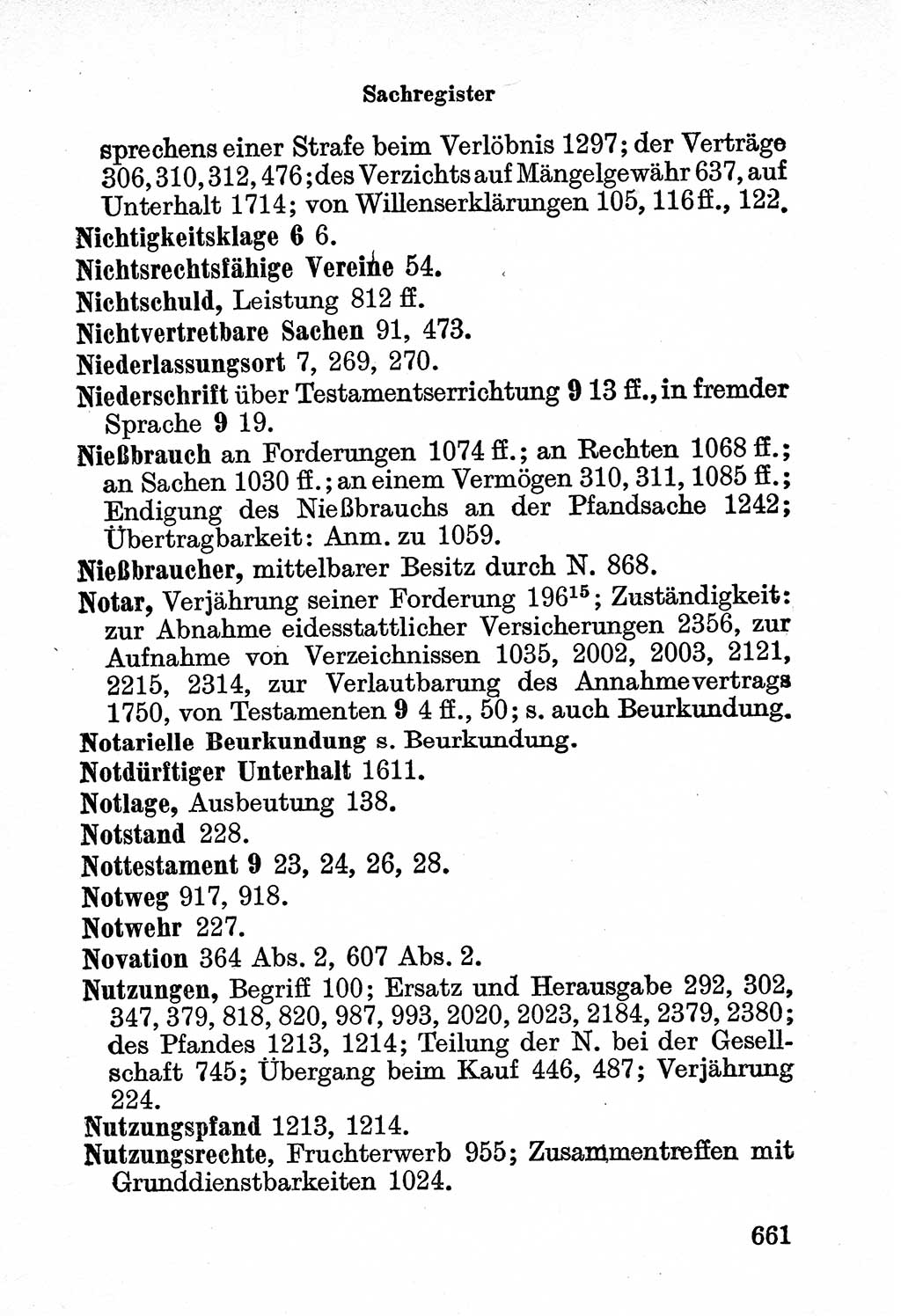 Bürgerliches Gesetzbuch (BGB) nebst wichtigen Nebengesetzen [Deutsche Demokratische Republik (DDR)] 1956, Seite 661 (BGB Nebenges. DDR 1956, S. 661)