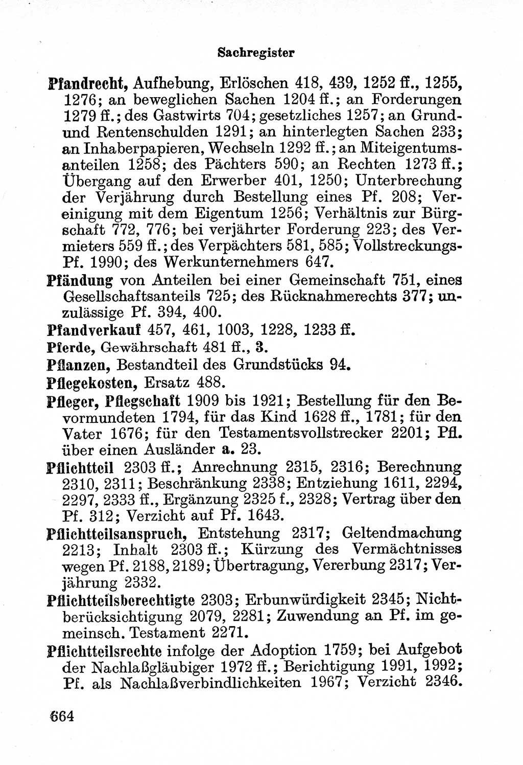 Bürgerliches Gesetzbuch (BGB) nebst wichtigen Nebengesetzen [Deutsche Demokratische Republik (DDR)] 1956, Seite 664 (BGB Nebenges. DDR 1956, S. 664)