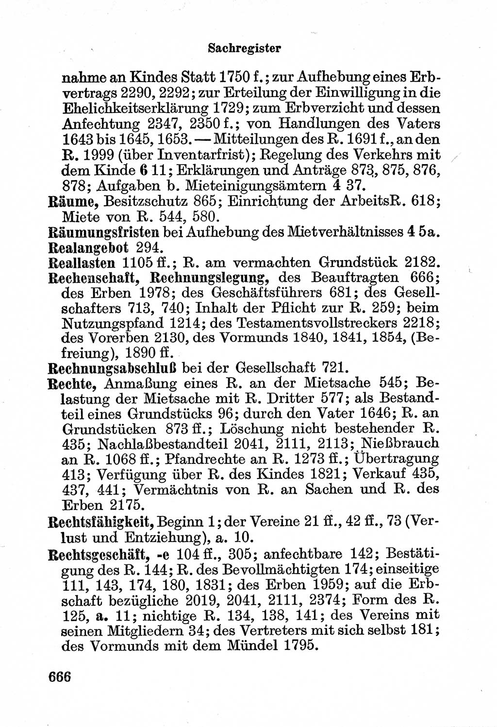 Bürgerliches Gesetzbuch (BGB) nebst wichtigen Nebengesetzen [Deutsche Demokratische Republik (DDR)] 1956, Seite 666 (BGB Nebenges. DDR 1956, S. 666)