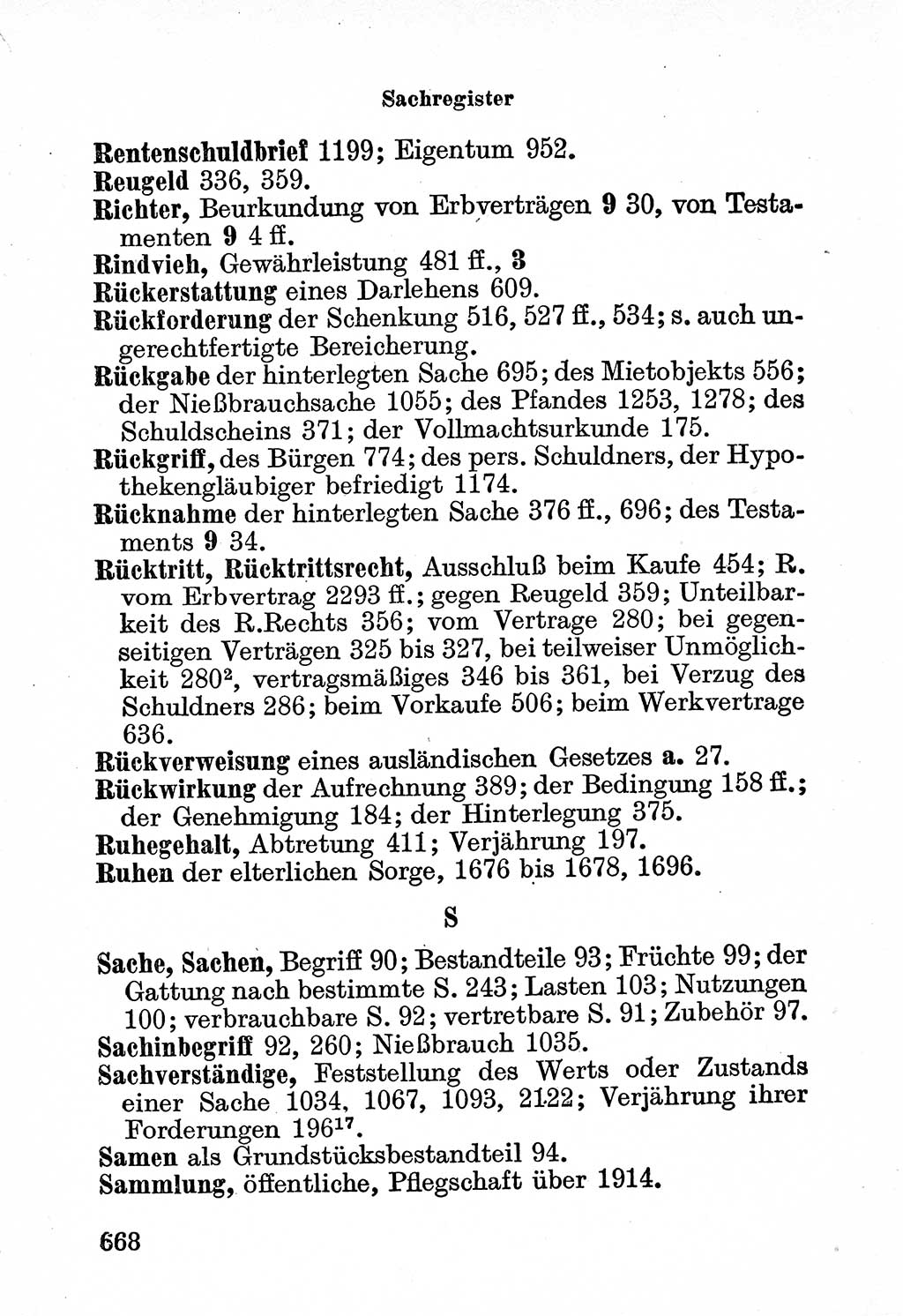 Bürgerliches Gesetzbuch (BGB) nebst wichtigen Nebengesetzen [Deutsche Demokratische Republik (DDR)] 1956, Seite 668 (BGB Nebenges. DDR 1956, S. 668)