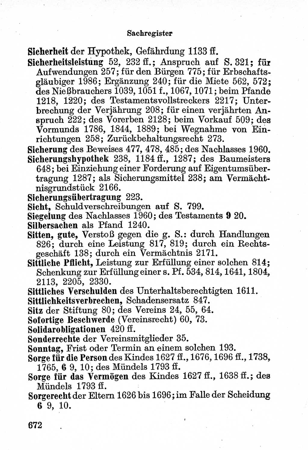 Bürgerliches Gesetzbuch (BGB) nebst wichtigen Nebengesetzen [Deutsche Demokratische Republik (DDR)] 1956, Seite 672 (BGB Nebenges. DDR 1956, S. 672)