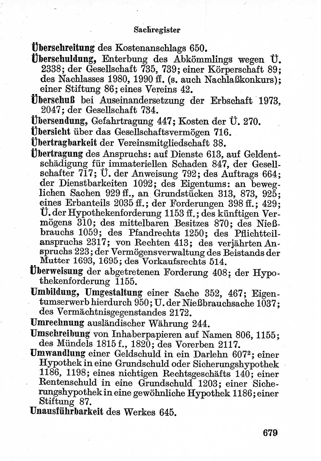 BÃ¼rgerliches Gesetzbuch (BGB) nebst wichtigen Nebengesetzen [Deutsche Demokratische Republik (DDR)] 1956, Seite 679 (BGB Nebenges. DDR 1956, S. 679)