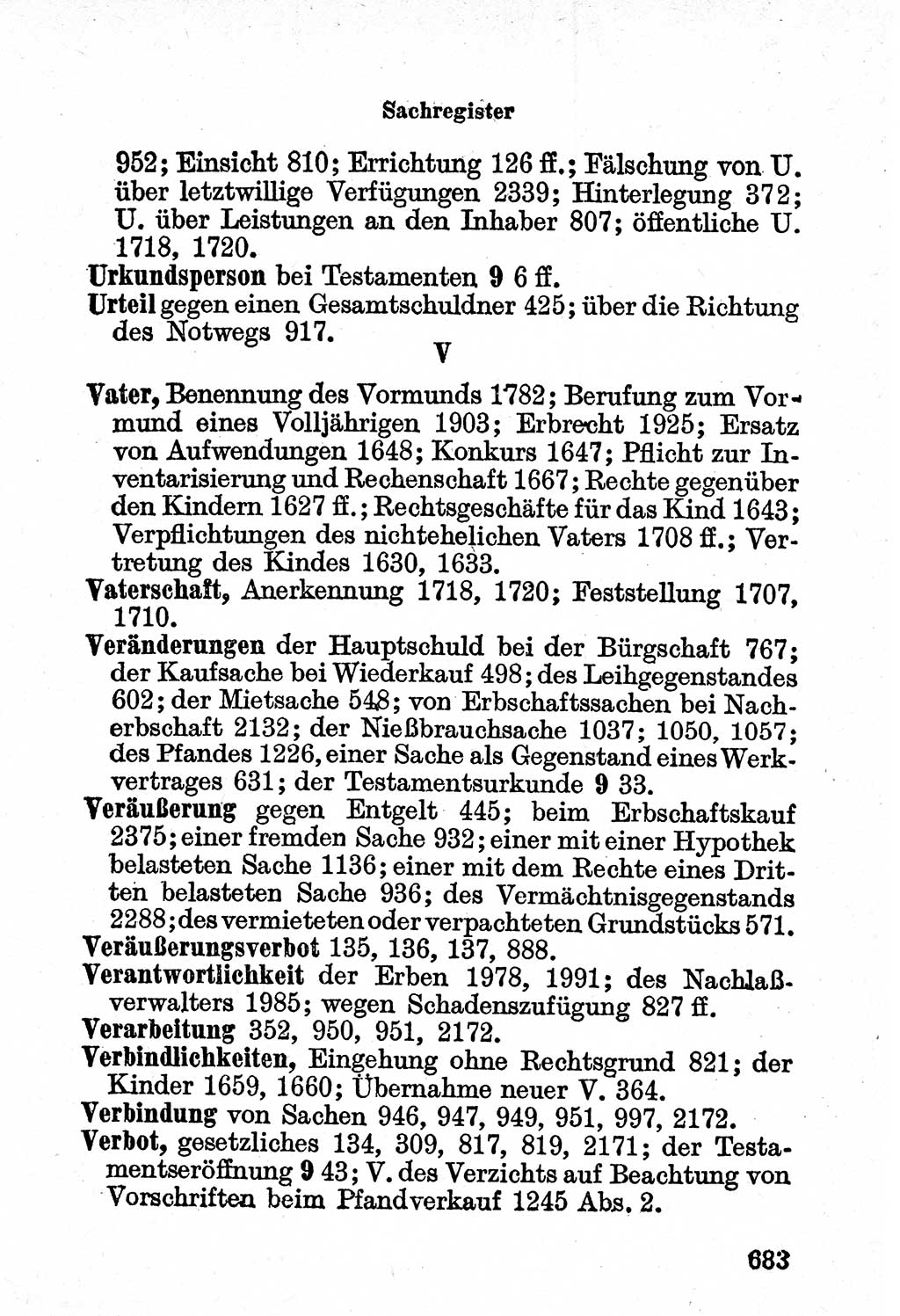 Bürgerliches Gesetzbuch (BGB) nebst wichtigen Nebengesetzen [Deutsche Demokratische Republik (DDR)] 1956, Seite 683 (BGB Nebenges. DDR 1956, S. 683)