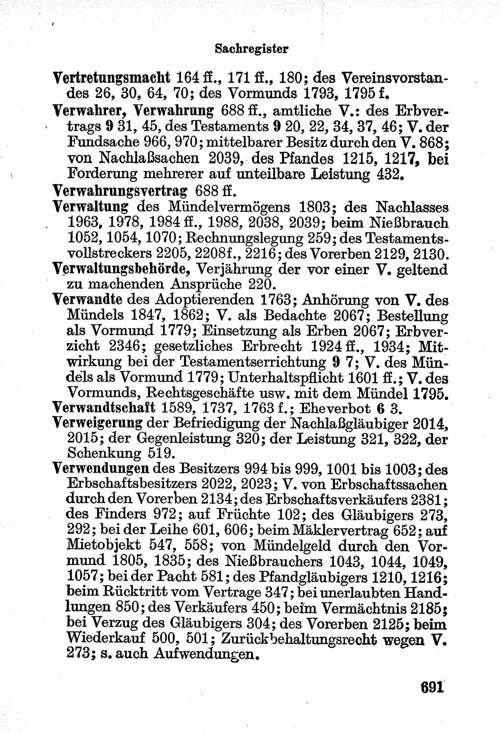 Bürgerliches Gesetzbuch (BGB) nebst wichtigen Nebengesetzen [Deutsche Demokratische Republik (DDR)] 1956, Seite 691 (BGB Nebenges. DDR 1956, S. 691)