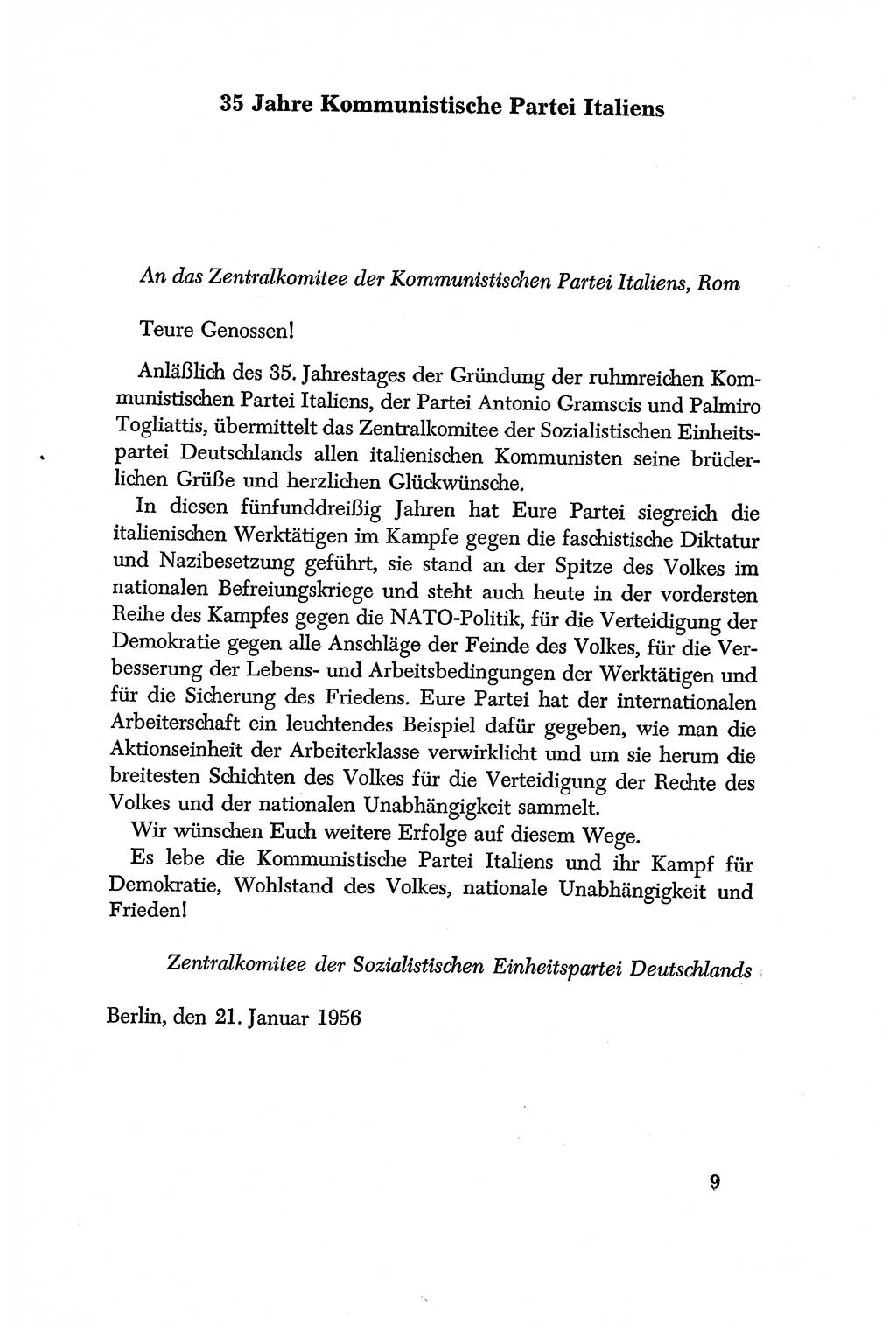 Dokumente der Sozialistischen Einheitspartei Deutschlands (SED) [Deutsche Demokratische Republik (DDR)] 1956-1957, Seite 9 (Dok. SED DDR 1956-1957, S. 9)