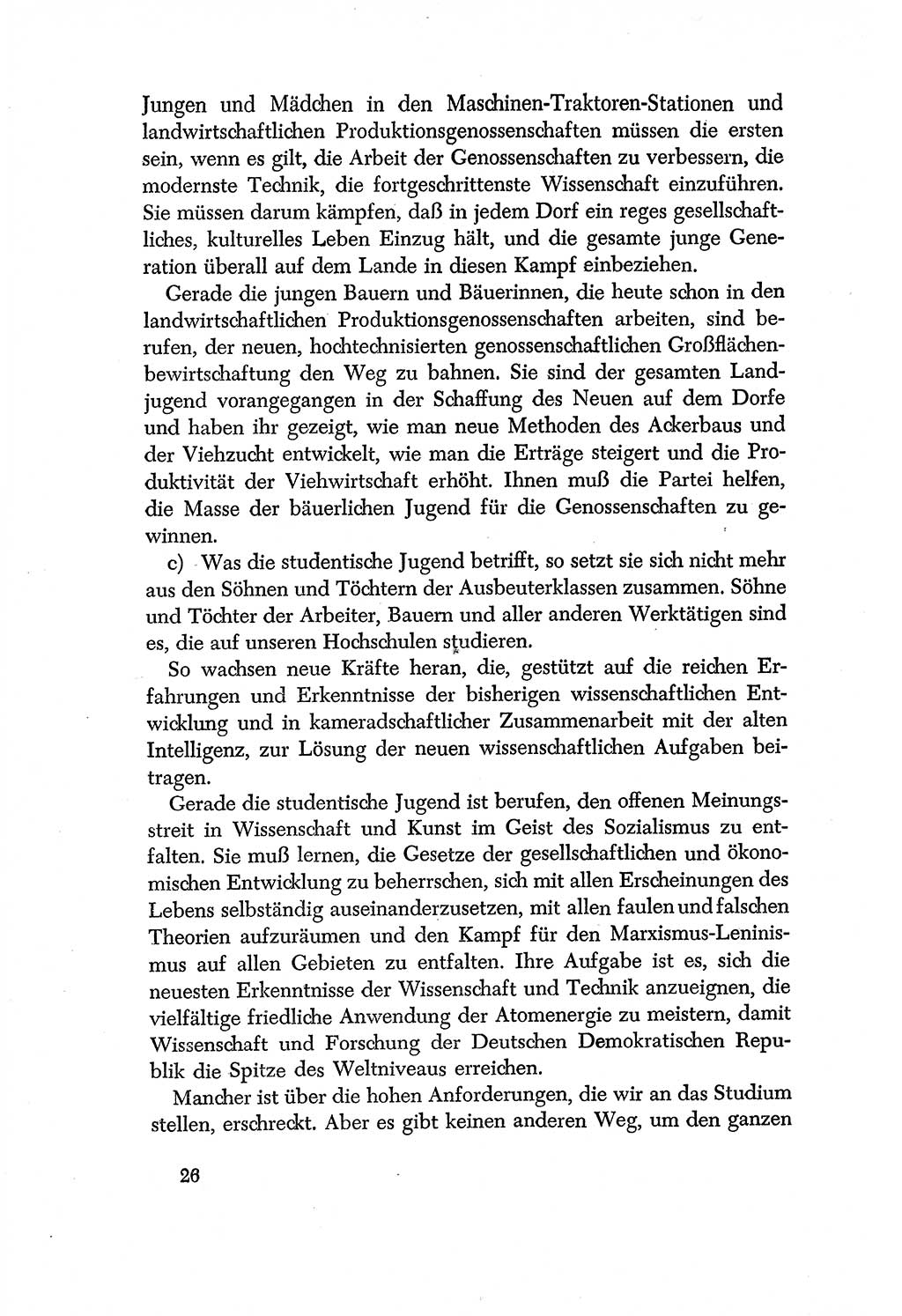Dokumente der Sozialistischen Einheitspartei Deutschlands (SED) [Deutsche Demokratische Republik (DDR)] 1956-1957, Seite 26 (Dok. SED DDR 1956-1957, S. 26)