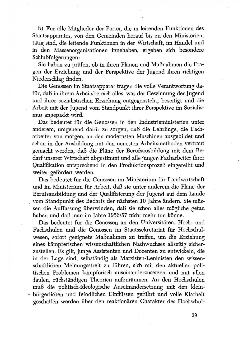 Dokumente der Sozialistischen Einheitspartei Deutschlands (SED) [Deutsche Demokratische Republik (DDR)] 1956-1957, Seite 29 (Dok. SED DDR 1956-1957, S. 29)