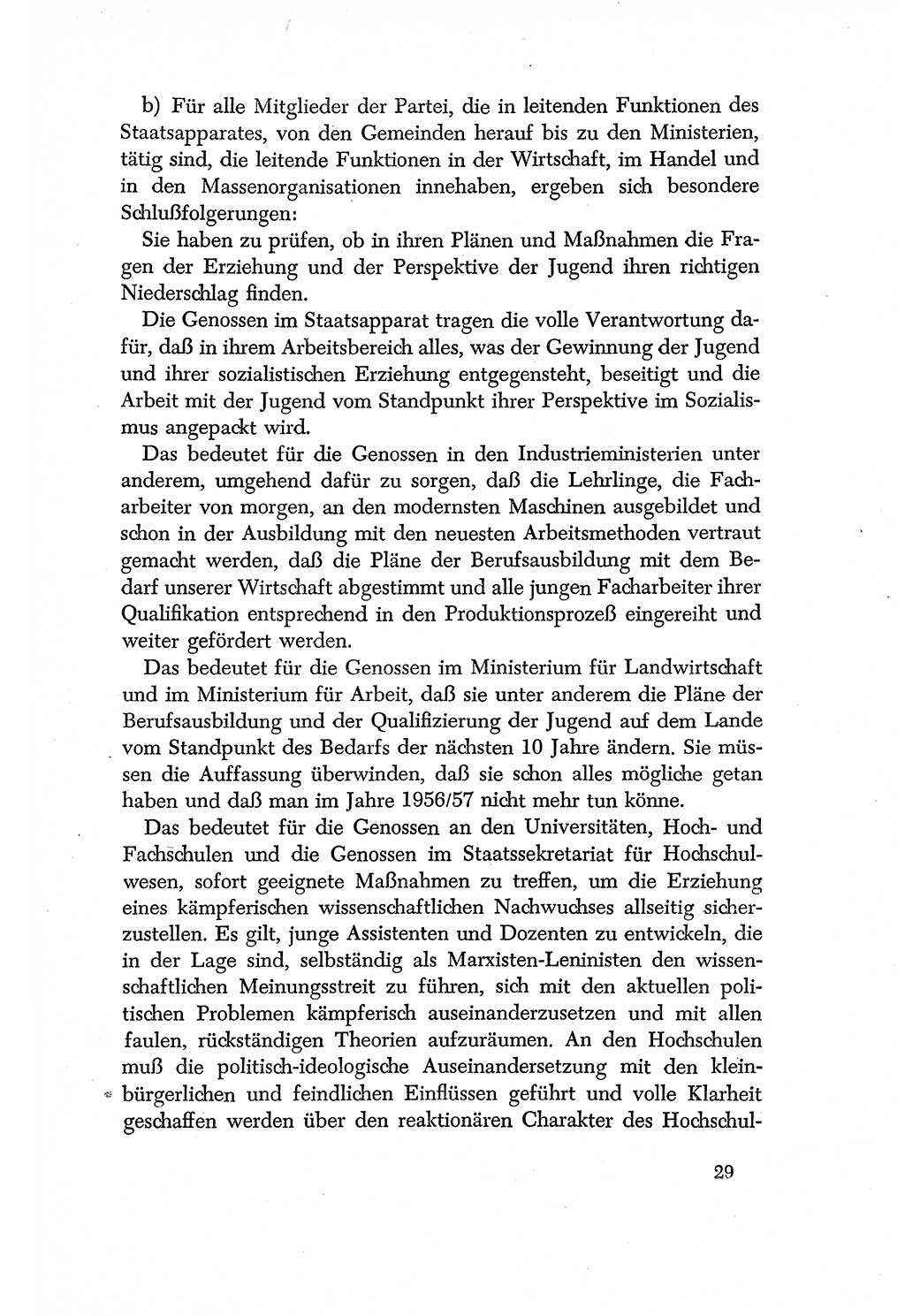 Dokumente der Sozialistischen Einheitspartei Deutschlands (SED) [Deutsche Demokratische Republik (DDR)] 1956-1957, Seite 29 (Dok. SED DDR 1956-1957, S. 29)