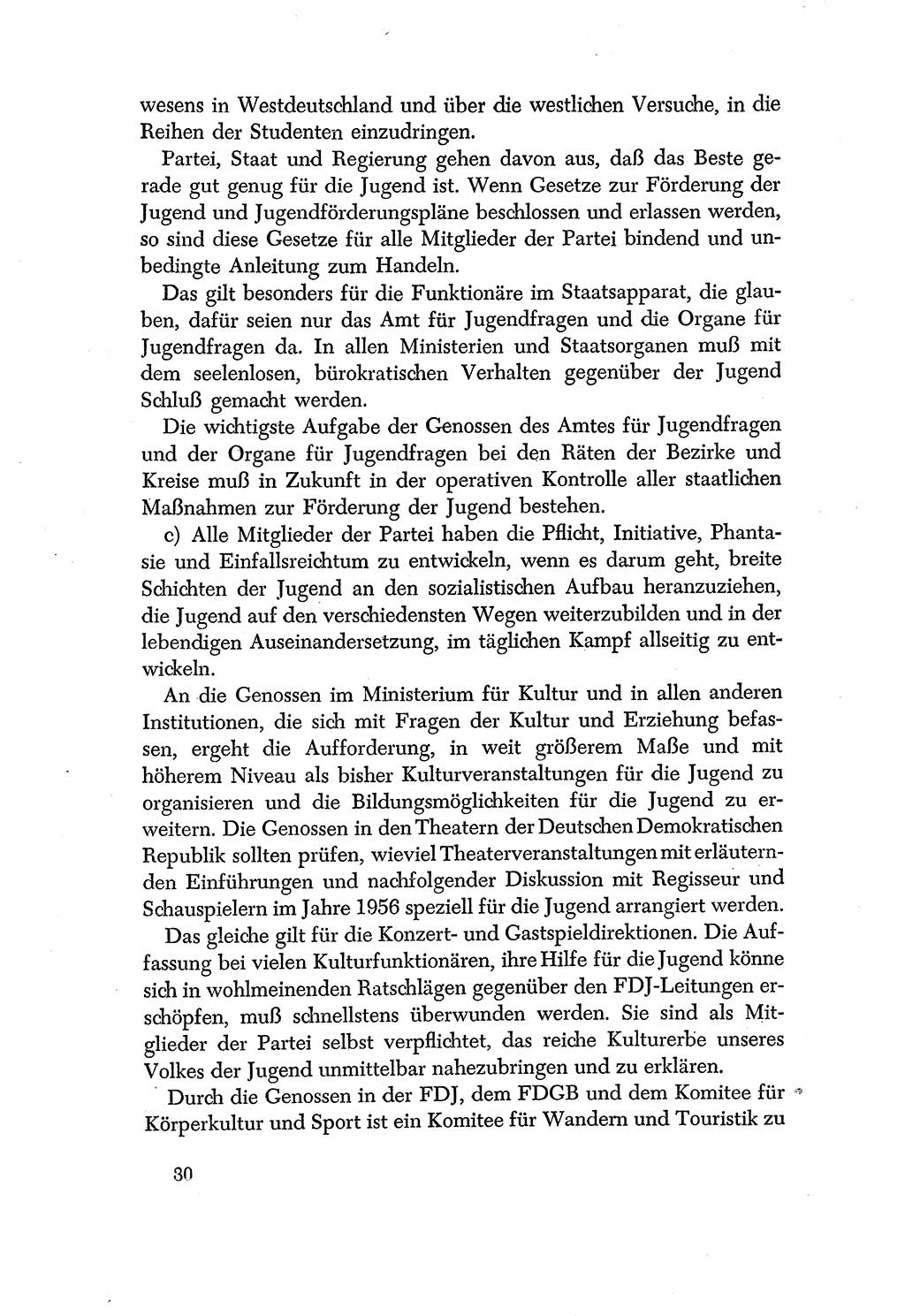 Dokumente der Sozialistischen Einheitspartei Deutschlands (SED) [Deutsche Demokratische Republik (DDR)] 1956-1957, Seite 30 (Dok. SED DDR 1956-1957, S. 30)