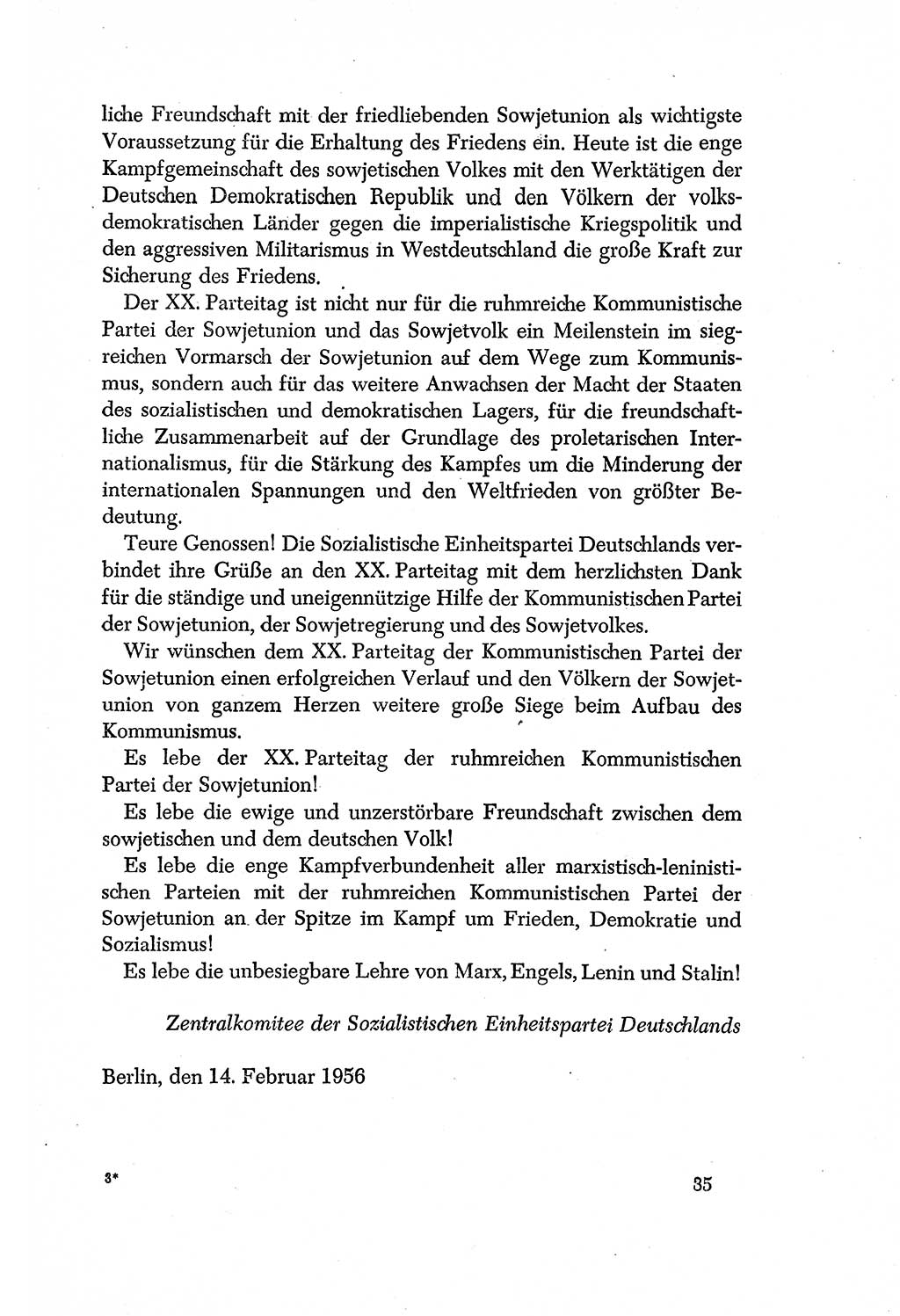 Dokumente der Sozialistischen Einheitspartei Deutschlands (SED) [Deutsche Demokratische Republik (DDR)] 1956-1957, Seite 35 (Dok. SED DDR 1956-1957, S. 35)