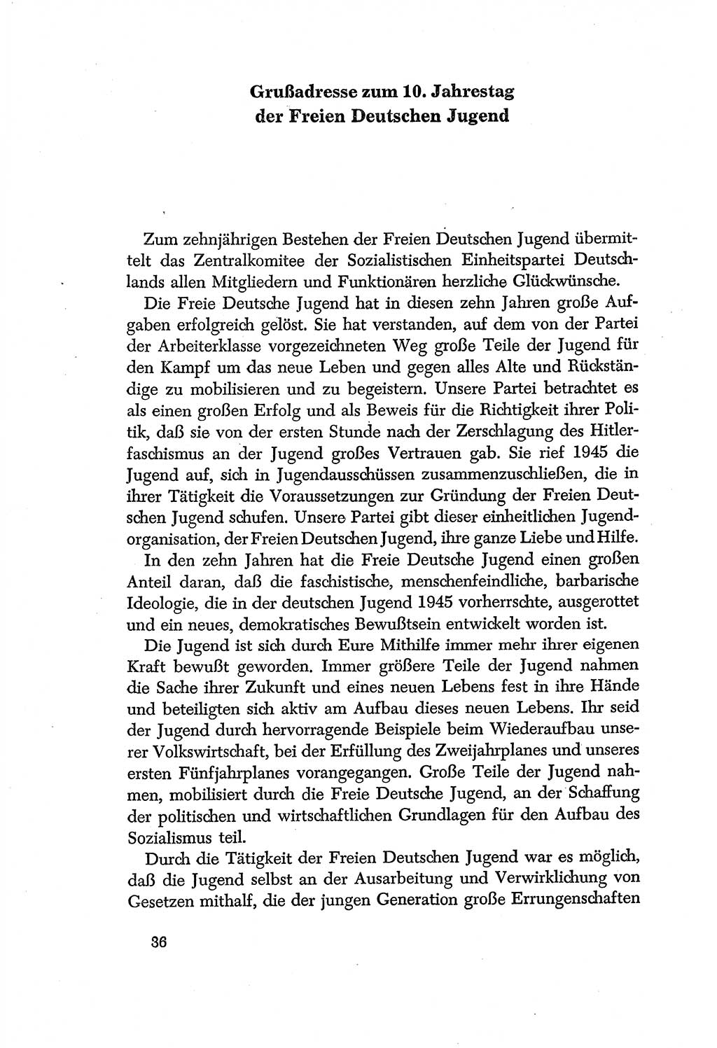 Dokumente der Sozialistischen Einheitspartei Deutschlands (SED) [Deutsche Demokratische Republik (DDR)] 1956-1957, Seite 36 (Dok. SED DDR 1956-1957, S. 36)