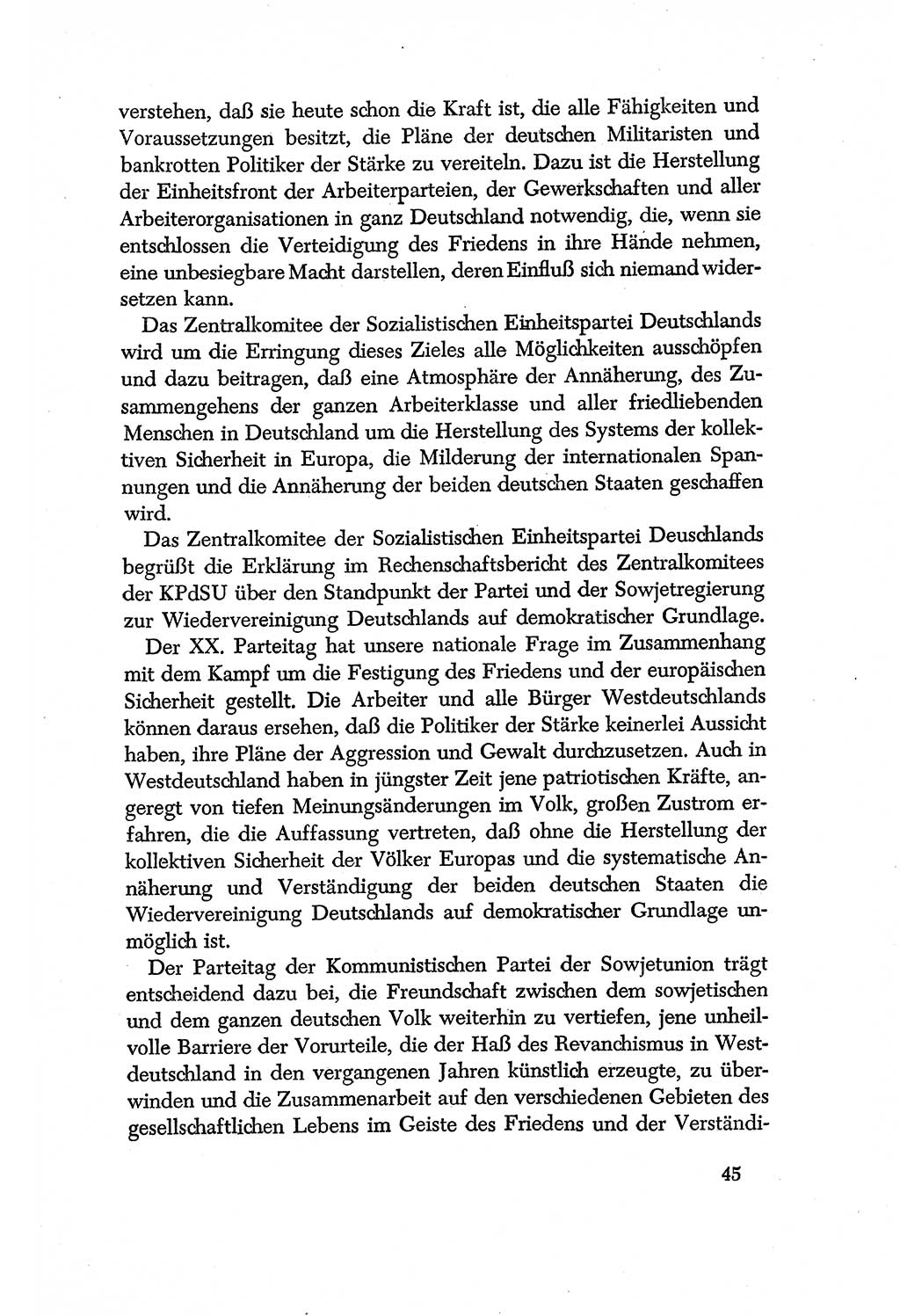 Dokumente der Sozialistischen Einheitspartei Deutschlands (SED) [Deutsche Demokratische Republik (DDR)] 1956-1957, Seite 45 (Dok. SED DDR 1956-1957, S. 45)