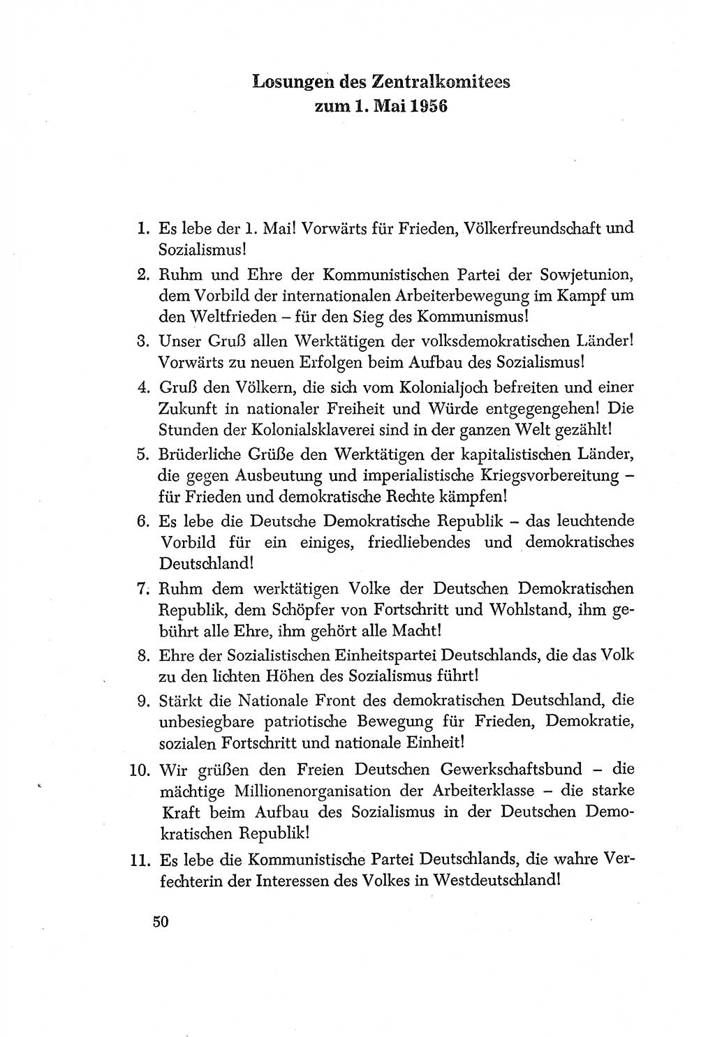 Dokumente der Sozialistischen Einheitspartei Deutschlands (SED) [Deutsche Demokratische Republik (DDR)] 1956-1957, Seite 50 (Dok. SED DDR 1956-1957, S. 50)