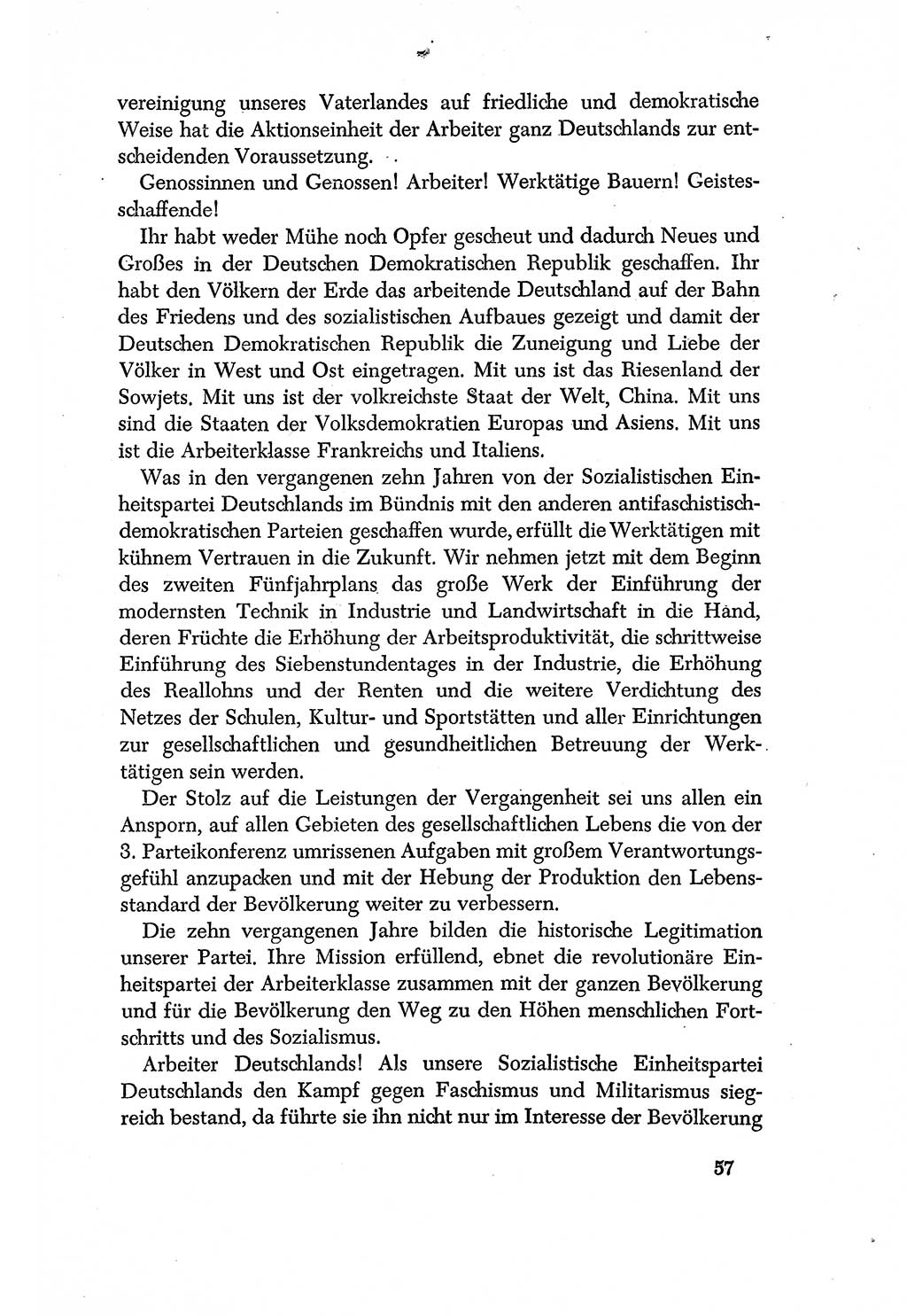 Dokumente der Sozialistischen Einheitspartei Deutschlands (SED) [Deutsche Demokratische Republik (DDR)] 1956-1957, Seite 57 (Dok. SED DDR 1956-1957, S. 57)