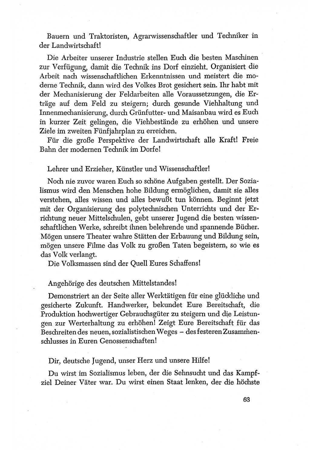 Dokumente der Sozialistischen Einheitspartei Deutschlands (SED) [Deutsche Demokratische Republik (DDR)] 1956-1957, Seite 63 (Dok. SED DDR 1956-1957, S. 63)