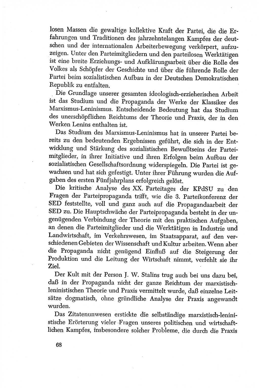Dokumente der Sozialistischen Einheitspartei Deutschlands (SED) [Deutsche Demokratische Republik (DDR)] 1956-1957, Seite 68 (Dok. SED DDR 1956-1957, S. 68)