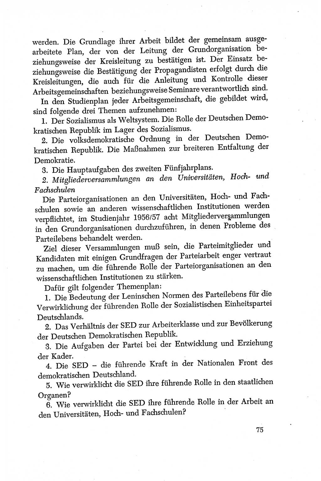 Dokumente der Sozialistischen Einheitspartei Deutschlands (SED) [Deutsche Demokratische Republik (DDR)] 1956-1957, Seite 75 (Dok. SED DDR 1956-1957, S. 75)