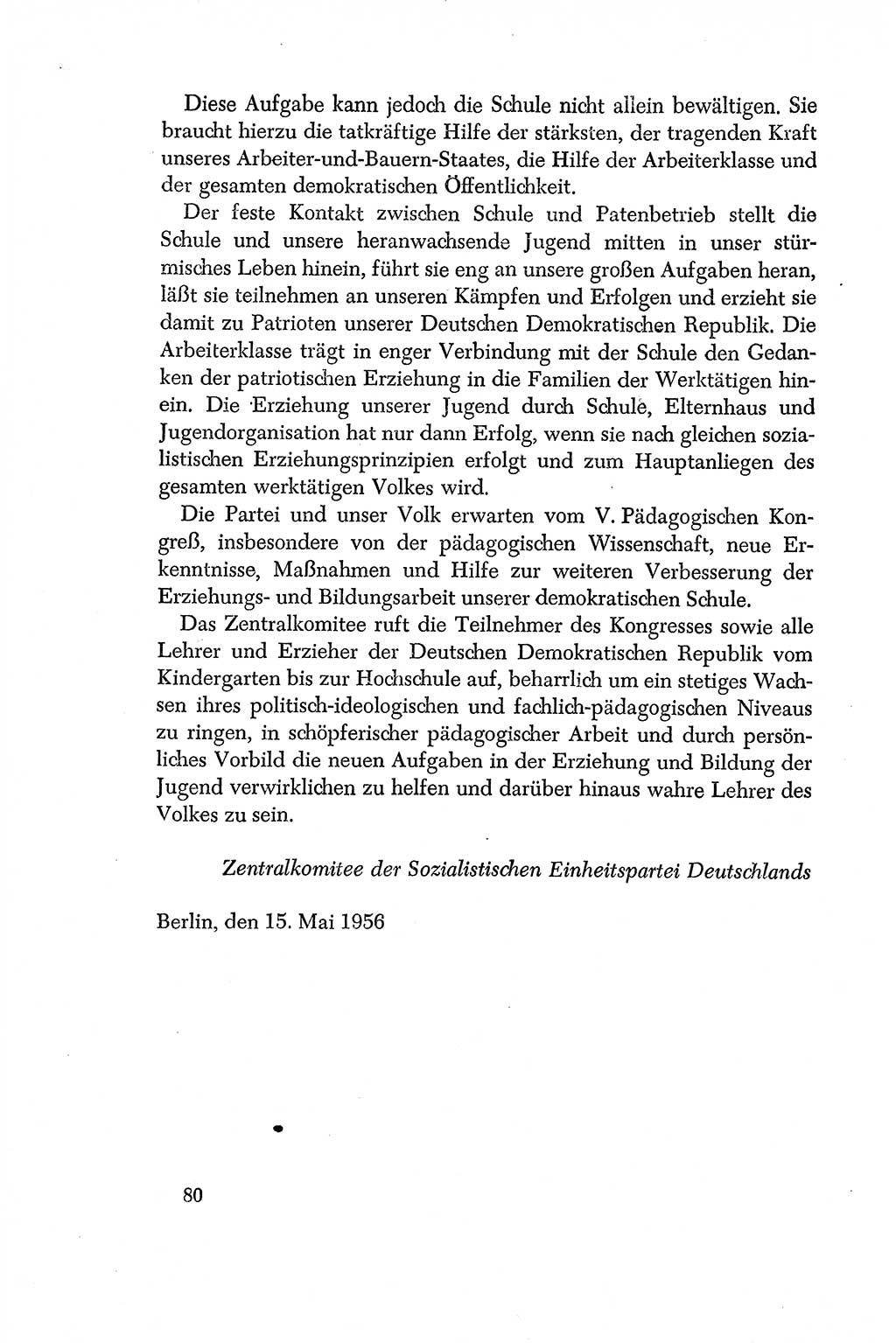 Dokumente der Sozialistischen Einheitspartei Deutschlands (SED) [Deutsche Demokratische Republik (DDR)] 1956-1957, Seite 80 (Dok. SED DDR 1956-1957, S. 80)