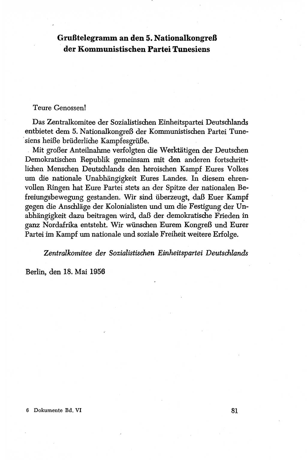 Dokumente der Sozialistischen Einheitspartei Deutschlands (SED) [Deutsche Demokratische Republik (DDR)] 1956-1957, Seite 81 (Dok. SED DDR 1956-1957, S. 81)