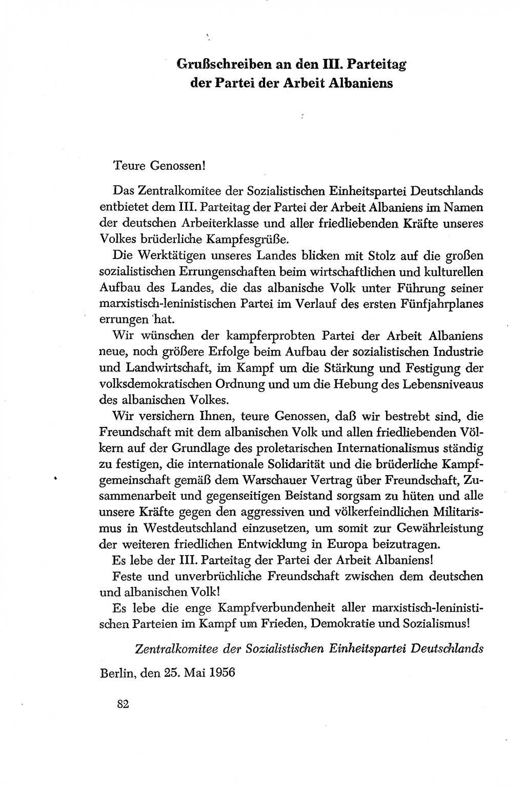 Dokumente der Sozialistischen Einheitspartei Deutschlands (SED) [Deutsche Demokratische Republik (DDR)] 1956-1957, Seite 82 (Dok. SED DDR 1956-1957, S. 82)