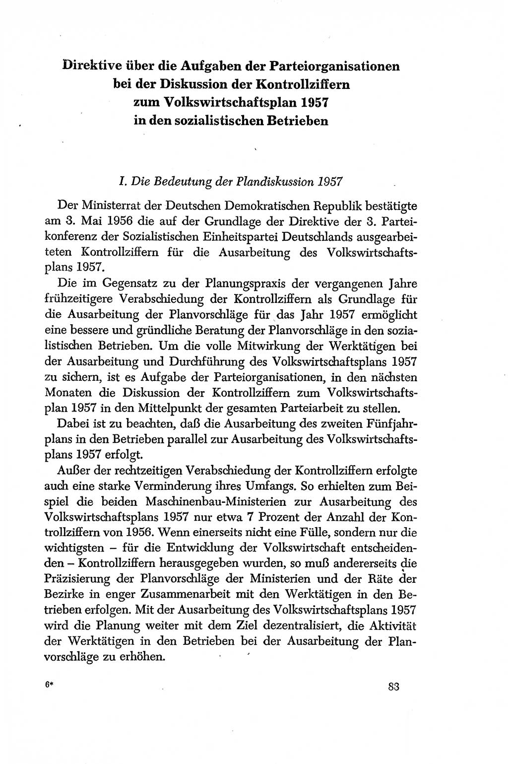 Dokumente der Sozialistischen Einheitspartei Deutschlands (SED) [Deutsche Demokratische Republik (DDR)] 1956-1957, Seite 83 (Dok. SED DDR 1956-1957, S. 83)