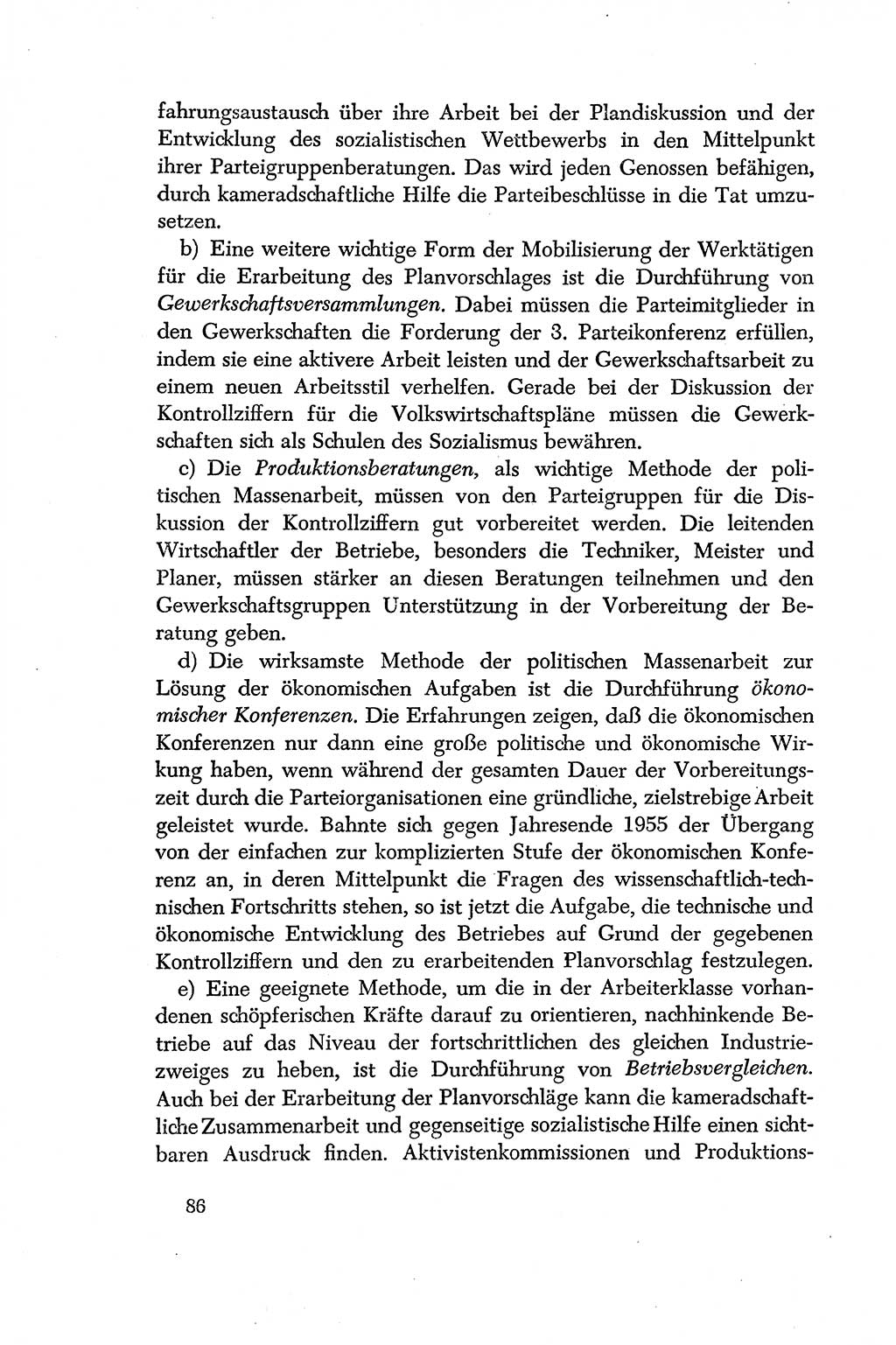 Dokumente der Sozialistischen Einheitspartei Deutschlands (SED) [Deutsche Demokratische Republik (DDR)] 1956-1957, Seite 86 (Dok. SED DDR 1956-1957, S. 86)