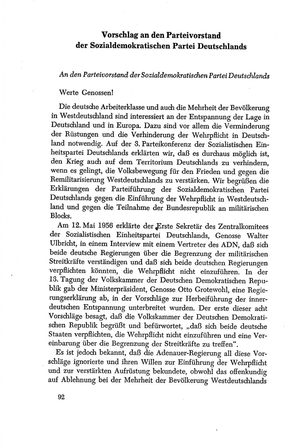 Dokumente der Sozialistischen Einheitspartei Deutschlands (SED) [Deutsche Demokratische Republik (DDR)] 1956-1957, Seite 92 (Dok. SED DDR 1956-1957, S. 92)