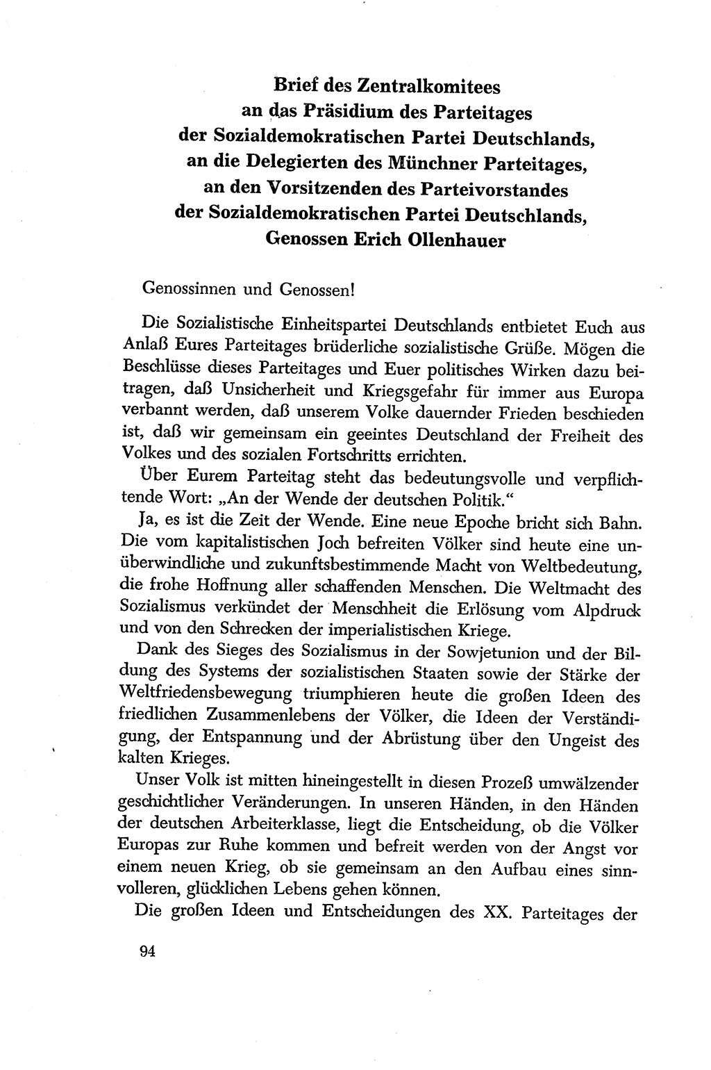 Dokumente der Sozialistischen Einheitspartei Deutschlands (SED) [Deutsche Demokratische Republik (DDR)] 1956-1957, Seite 94 (Dok. SED DDR 1956-1957, S. 94)