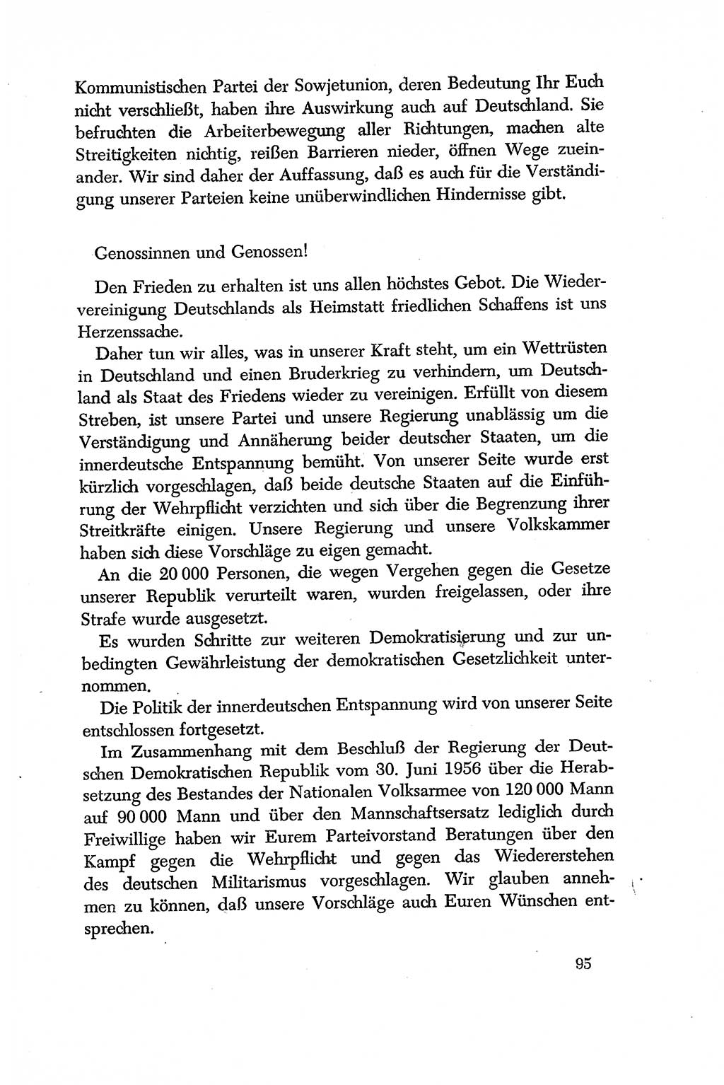 Dokumente der Sozialistischen Einheitspartei Deutschlands (SED) [Deutsche Demokratische Republik (DDR)] 1956-1957, Seite 95 (Dok. SED DDR 1956-1957, S. 95)