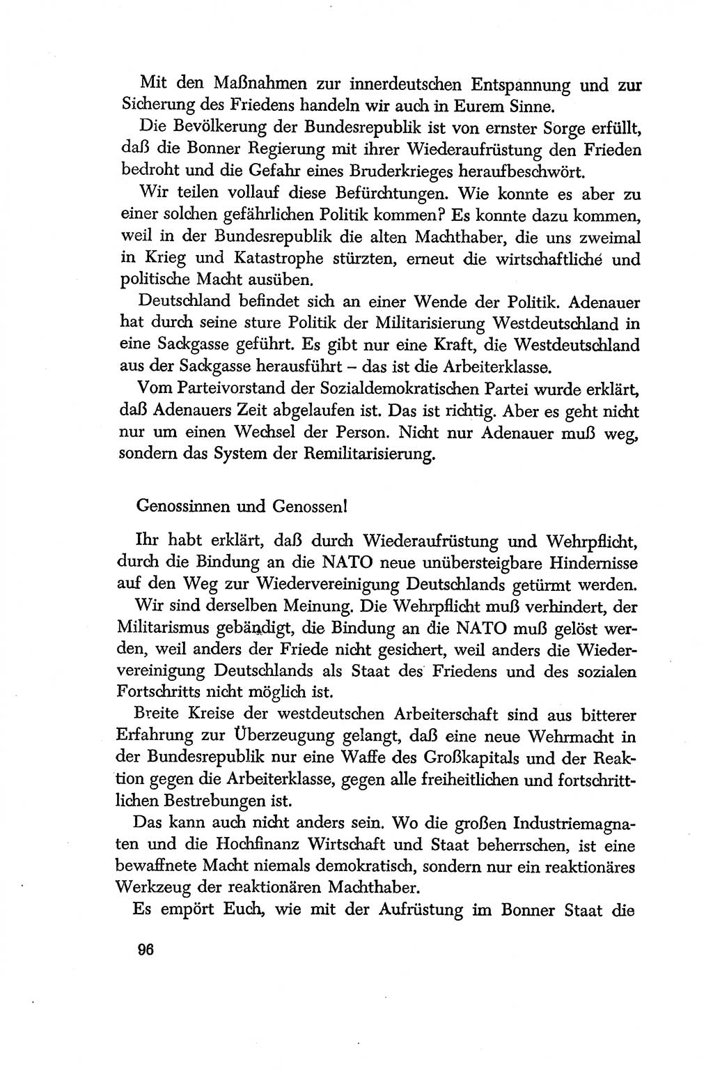 Dokumente der Sozialistischen Einheitspartei Deutschlands (SED) [Deutsche Demokratische Republik (DDR)] 1956-1957, Seite 96 (Dok. SED DDR 1956-1957, S. 96)