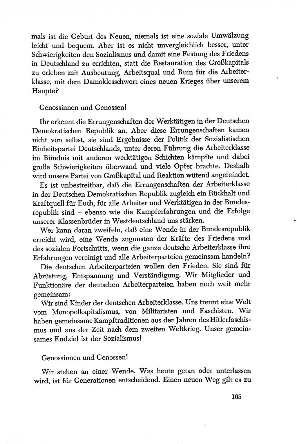 Dokumente der Sozialistischen Einheitspartei Deutschlands (SED) [Deutsche Demokratische Republik (DDR)] 1956-1957, Seite 105 (Dok. SED DDR 1956-1957, S. 105)