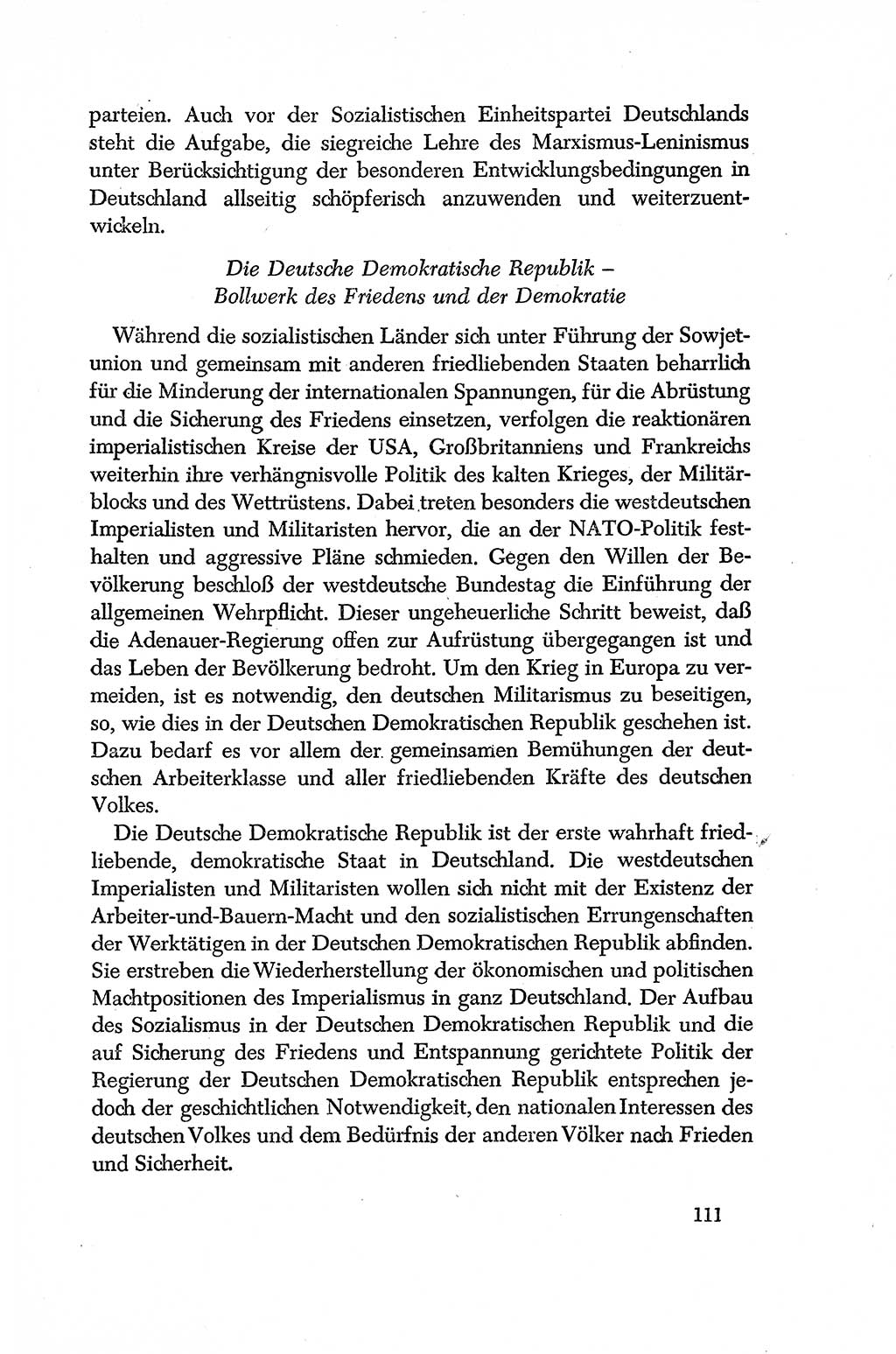 Dokumente der Sozialistischen Einheitspartei Deutschlands (SED) [Deutsche Demokratische Republik (DDR)] 1956-1957, Seite 111 (Dok. SED DDR 1956-1957, S. 111)