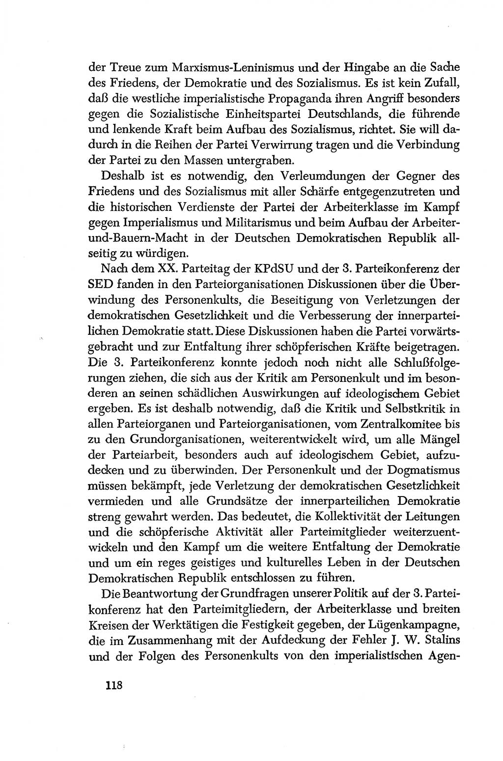 Dokumente der Sozialistischen Einheitspartei Deutschlands (SED) [Deutsche Demokratische Republik (DDR)] 1956-1957, Seite 118 (Dok. SED DDR 1956-1957, S. 118)