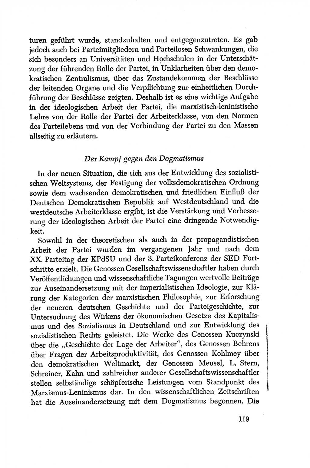 Dokumente der Sozialistischen Einheitspartei Deutschlands (SED) [Deutsche Demokratische Republik (DDR)] 1956-1957, Seite 119 (Dok. SED DDR 1956-1957, S. 119)
