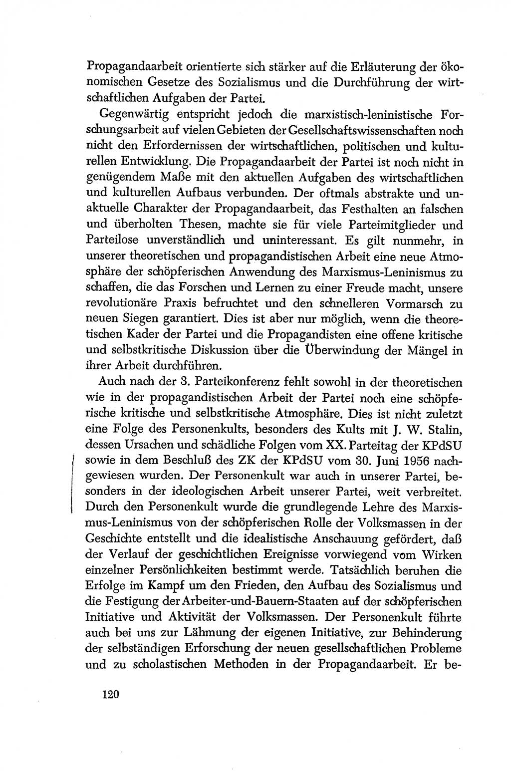 Dokumente der Sozialistischen Einheitspartei Deutschlands (SED) [Deutsche Demokratische Republik (DDR)] 1956-1957, Seite 120 (Dok. SED DDR 1956-1957, S. 120)